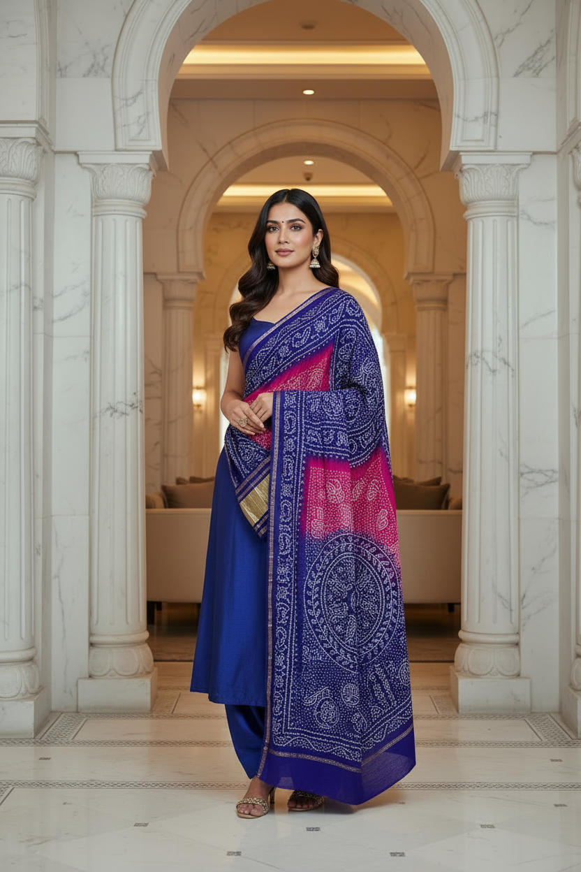 Vamisha gajji silk dupatta Indian dupatta beautiful dupatta Saffronfashionindia
