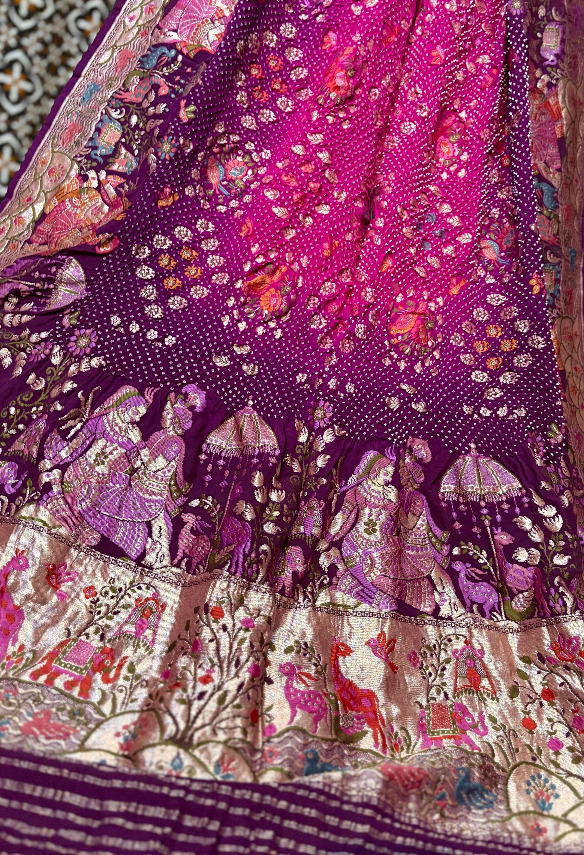 Rai Bandhej dupatta women dupatta Indian dupatta Saffronfashionindia