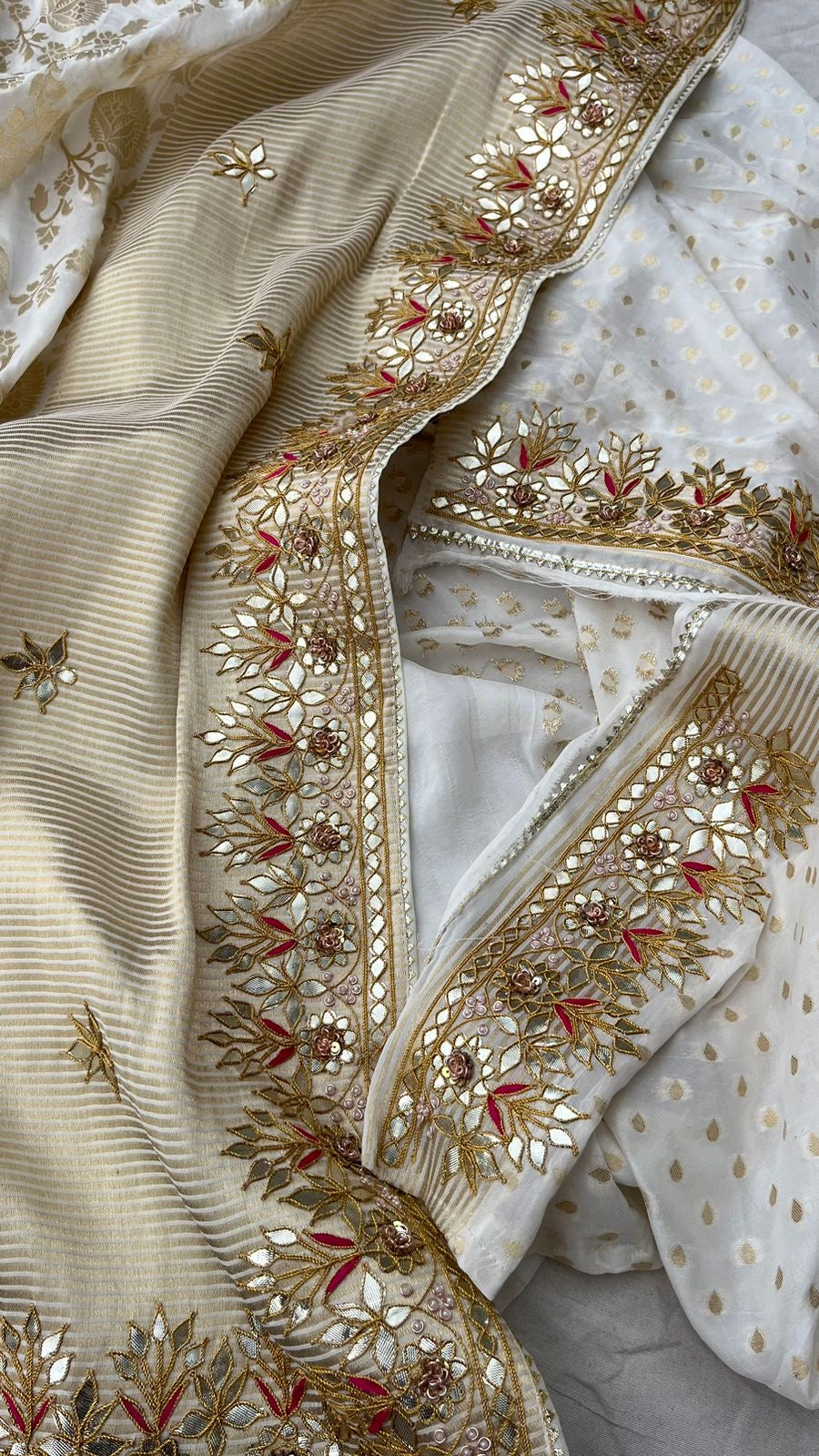 Yashoda Gottapatti Khaddi Gorgette Sarees - Saffronfashionindia