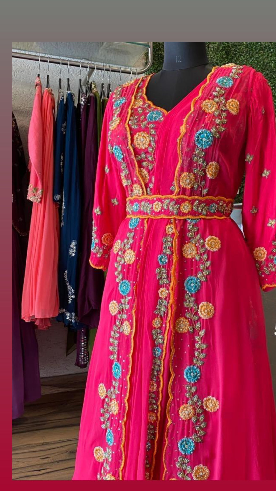 Pink Sangeet Dress Bridesmaid Dress Indowestern dresses - Saffronfashionindia