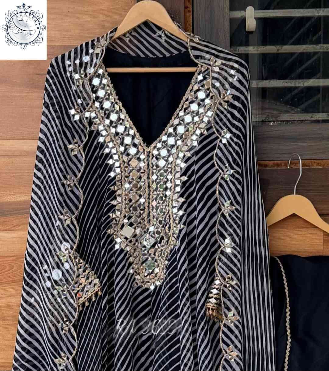 Lehariya Anarkali salwar suit women dresses SaffronFashion