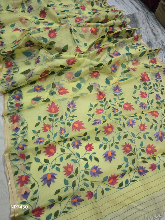Mihira Tantuj saree muslin jamdani sarees - Saffronfashionindia