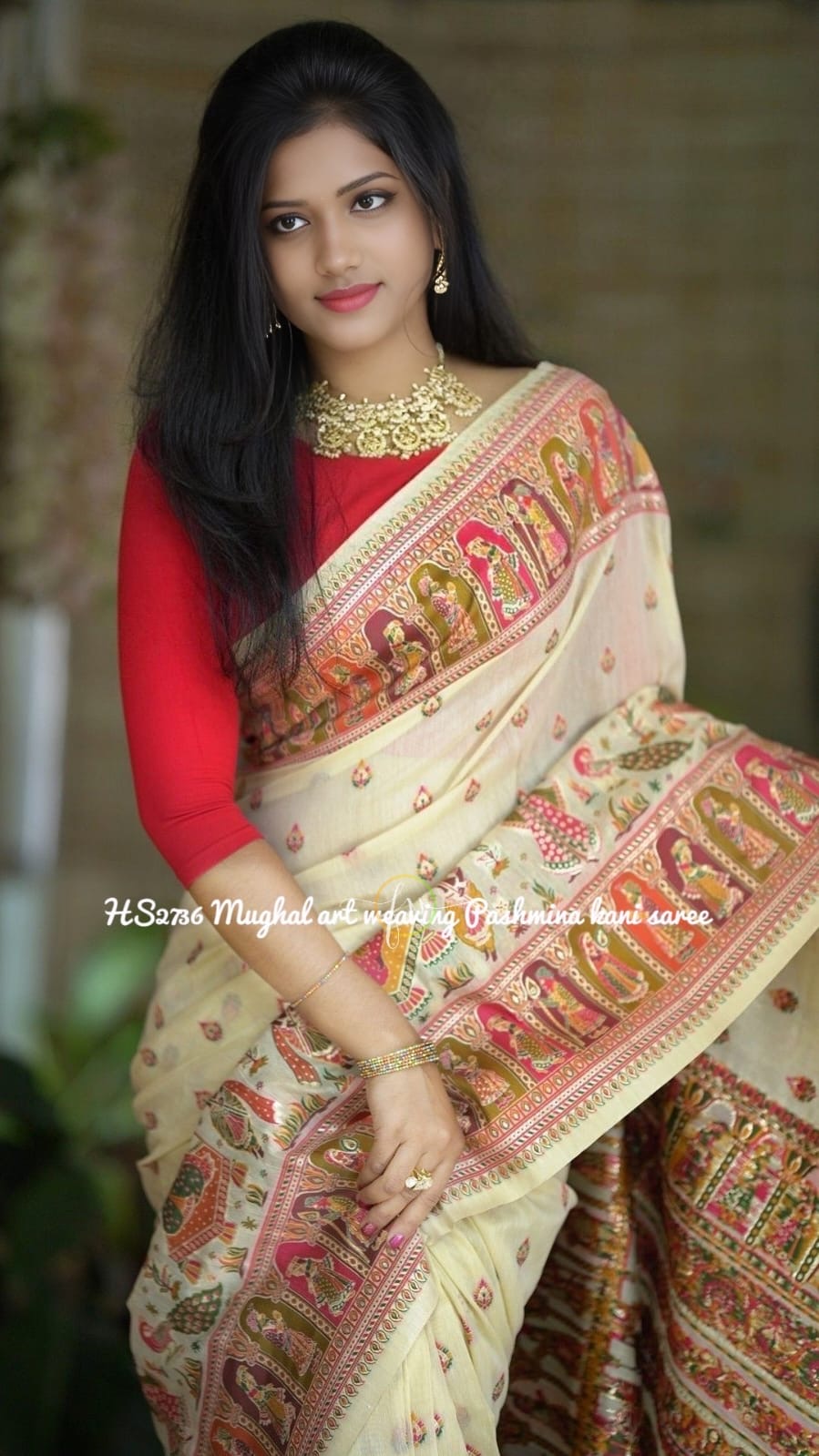 Kani silk Indian heritage saree silk saree - Saffronfashionindia