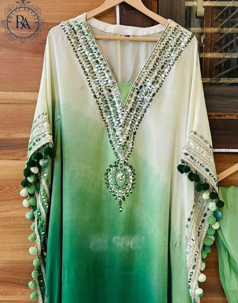 Silk Kaftan Set beautiful kaftan set - Saffronfashionindia