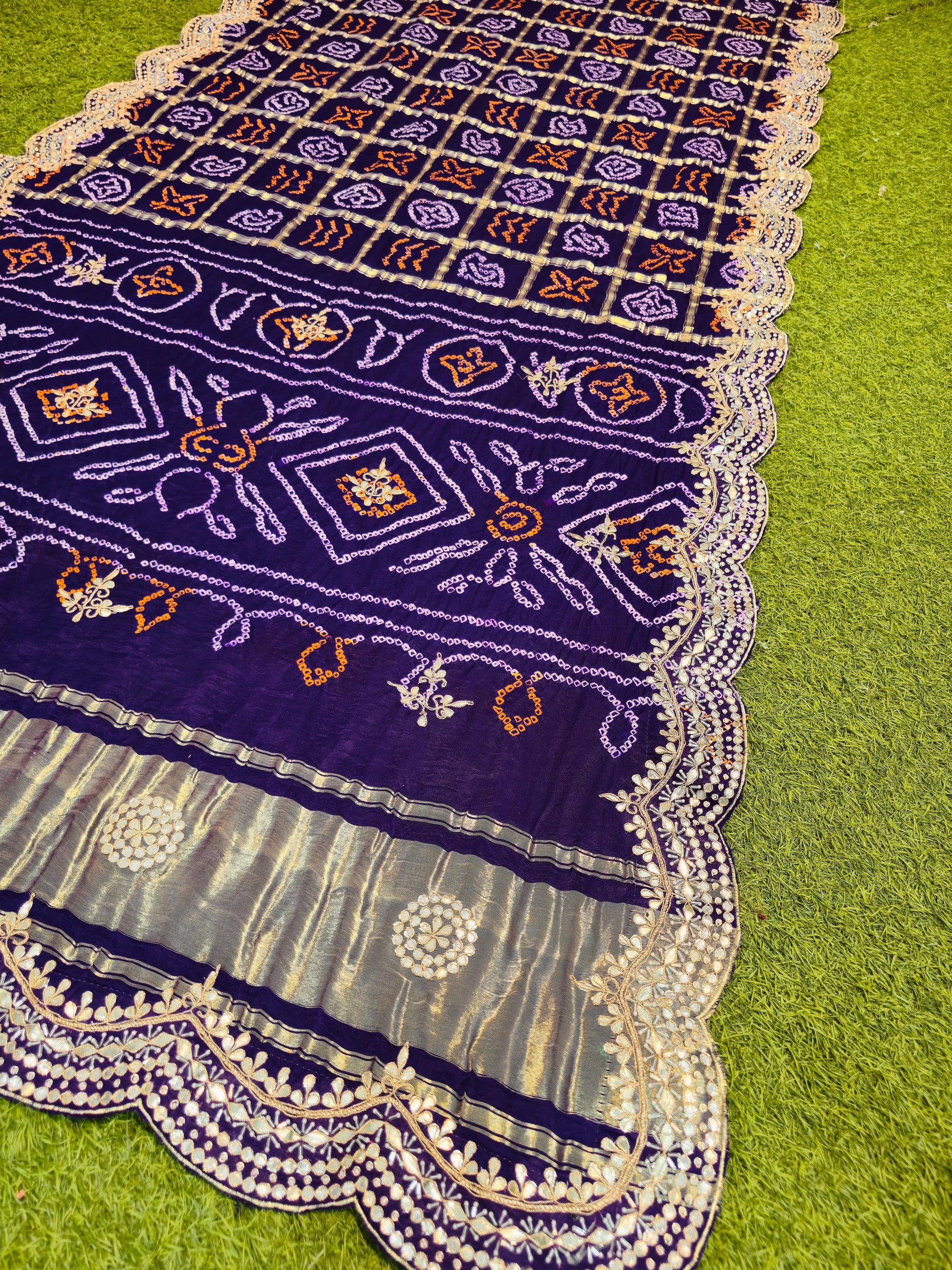 Tajika gharchola saree Gajji silk saree traditional sari blouse - Saffronfashionindia