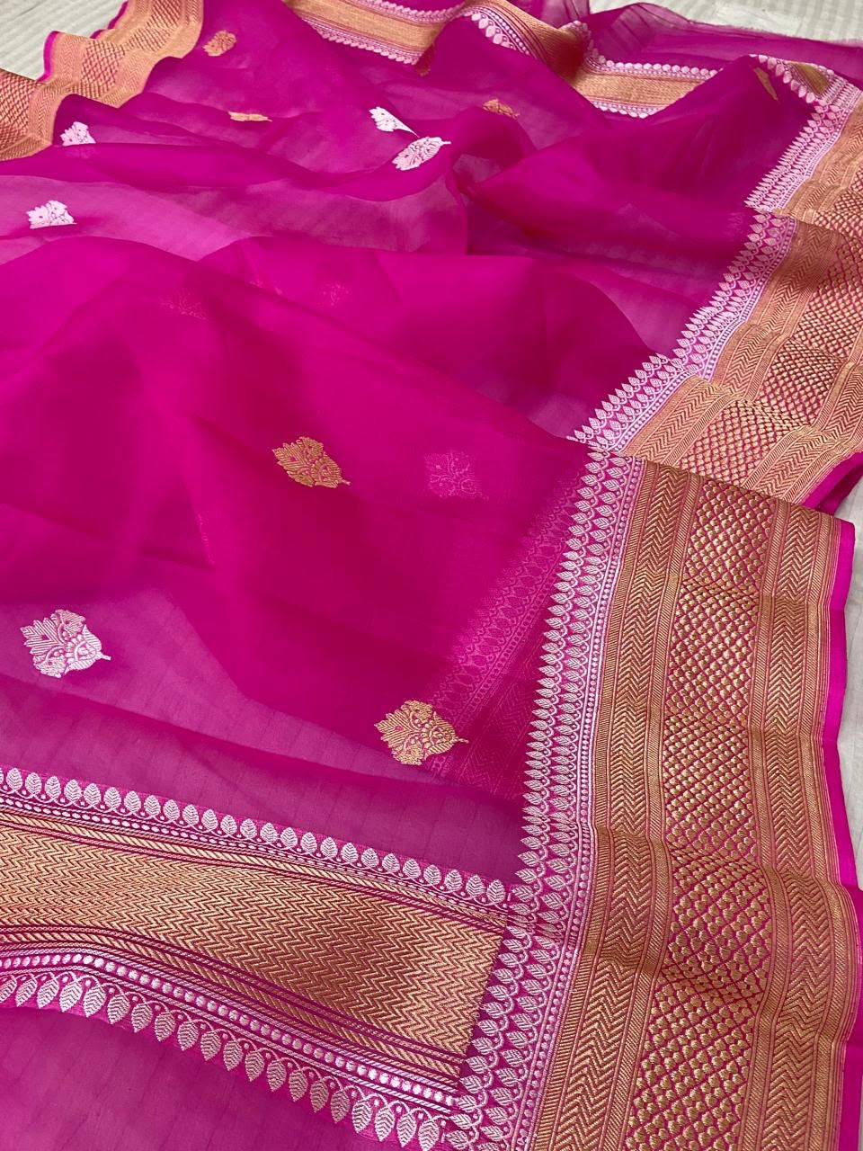 Kora dupatta border Indian dupatta traditional dupatta Saffronfashionindia