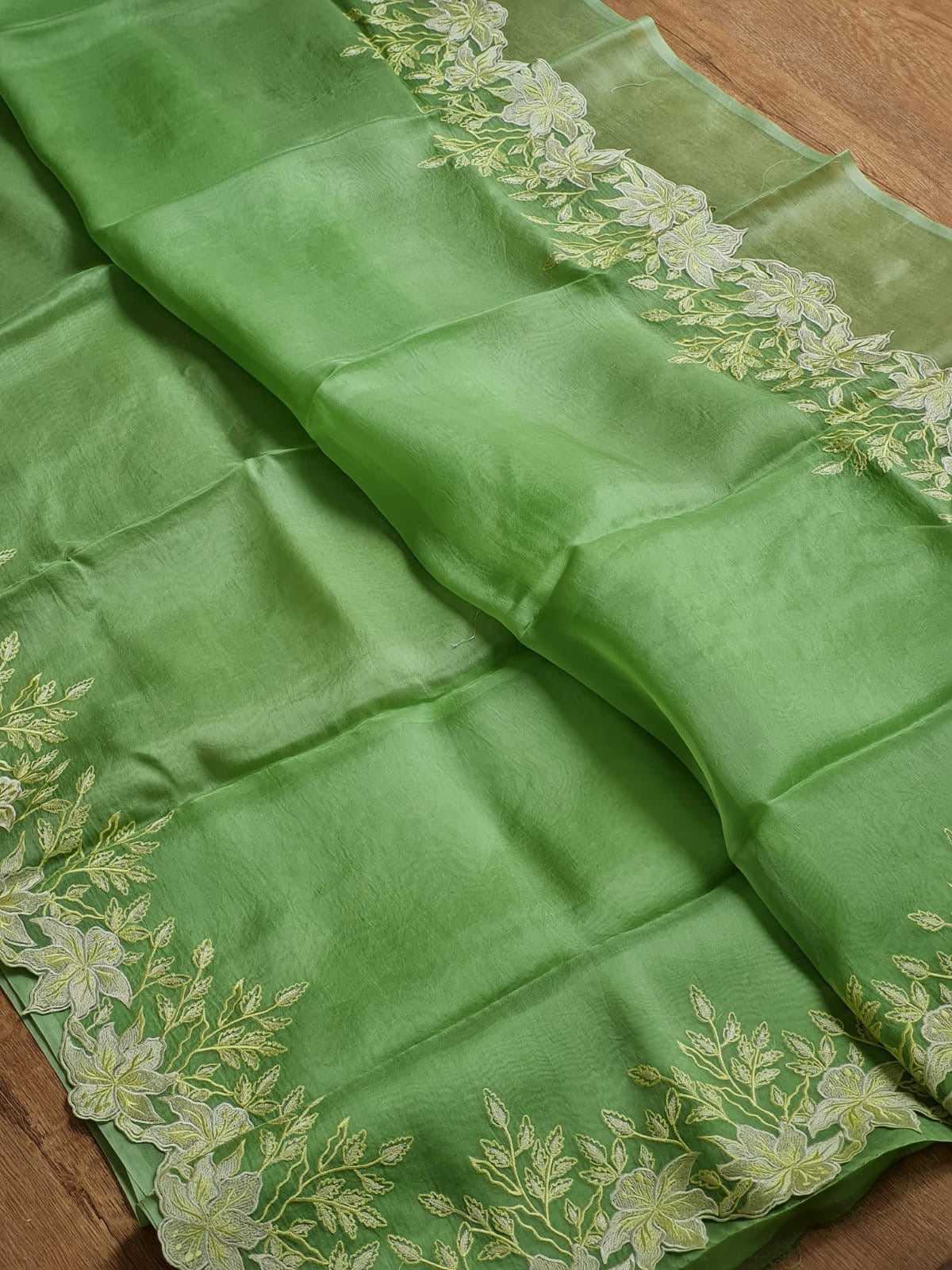 Ivisha Organza silk saree Indian wedding sarees blouse SaffronFashion