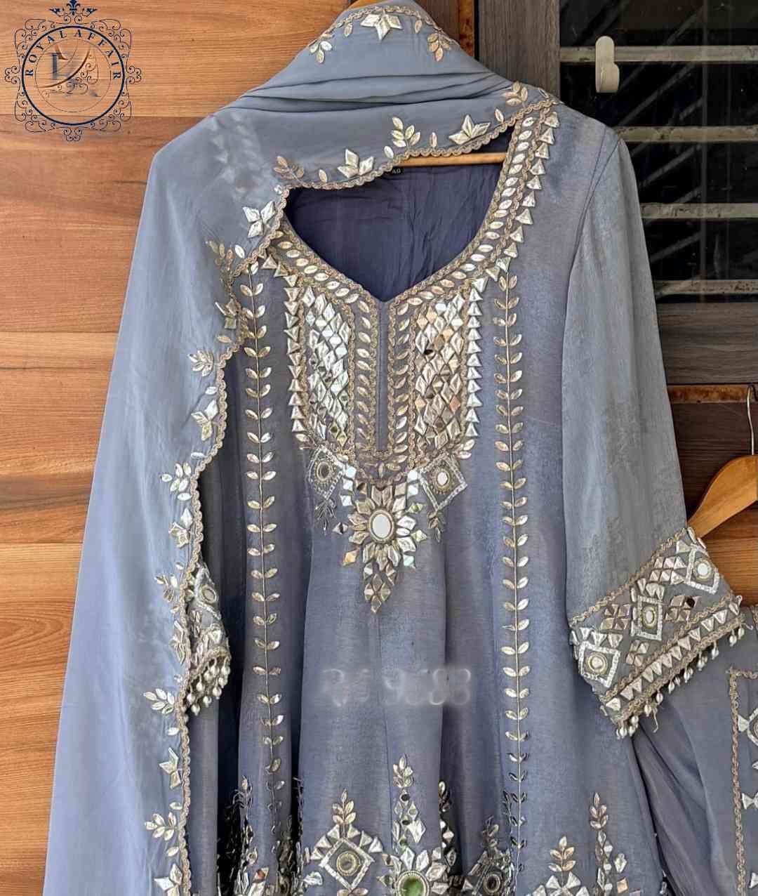 Designer inspired stitched dress wedding dresses gottapatti dress for women SaffronFashion