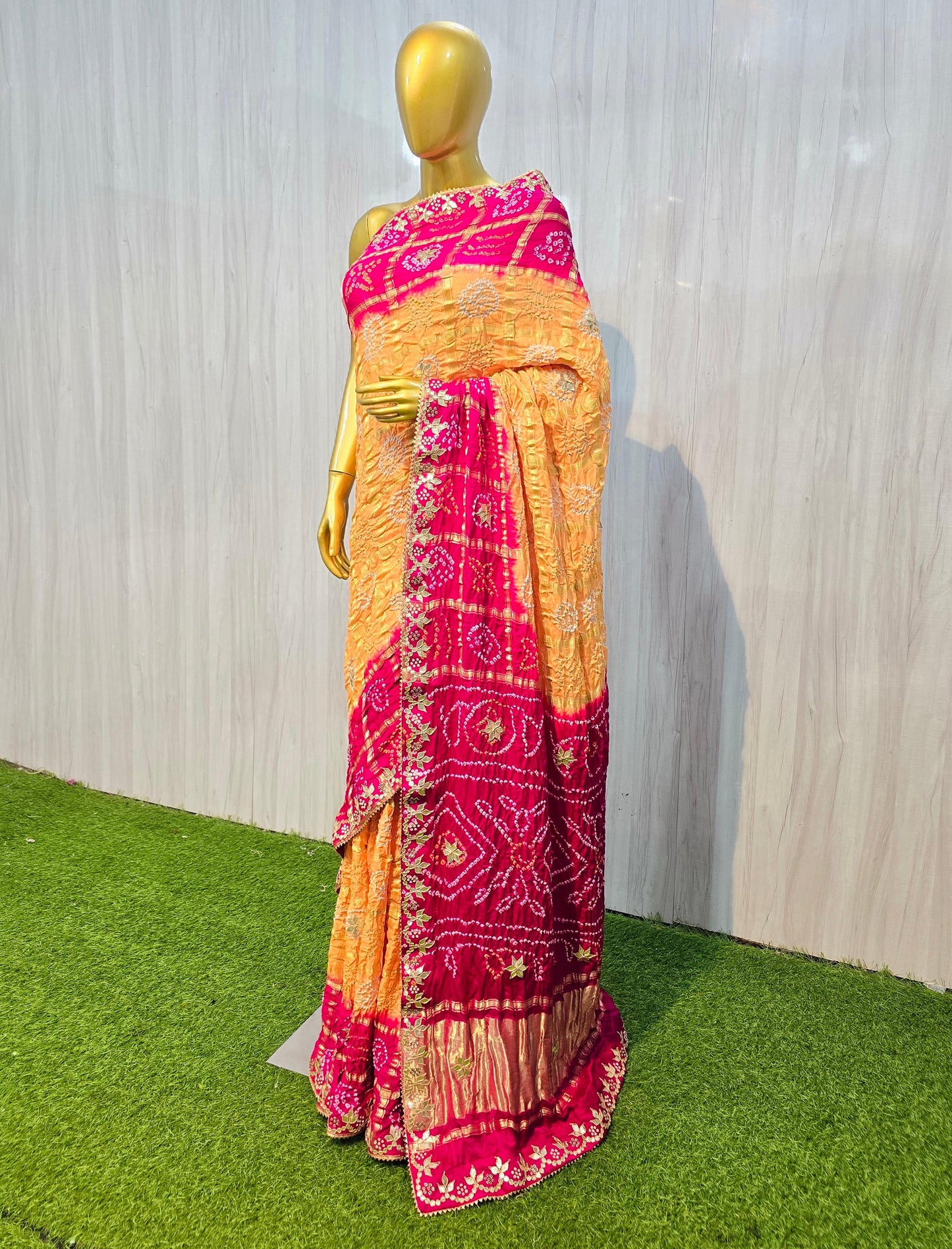 Gharchola saree gajji silk saree Indian sari blouse - Saffronfashionindia