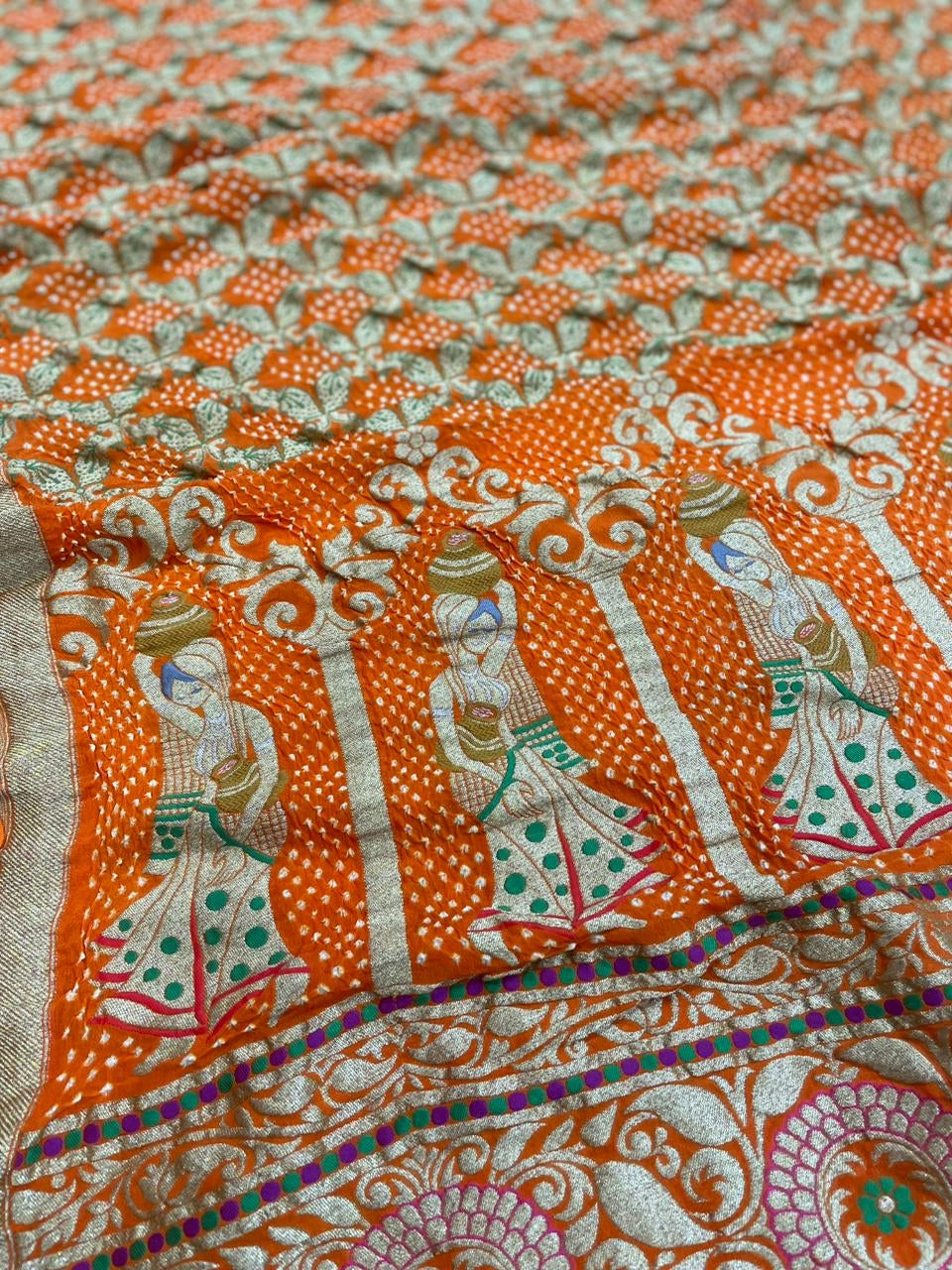 Mazhabi gorgette Meenakari exclusive dupattas Saffronfashionindia