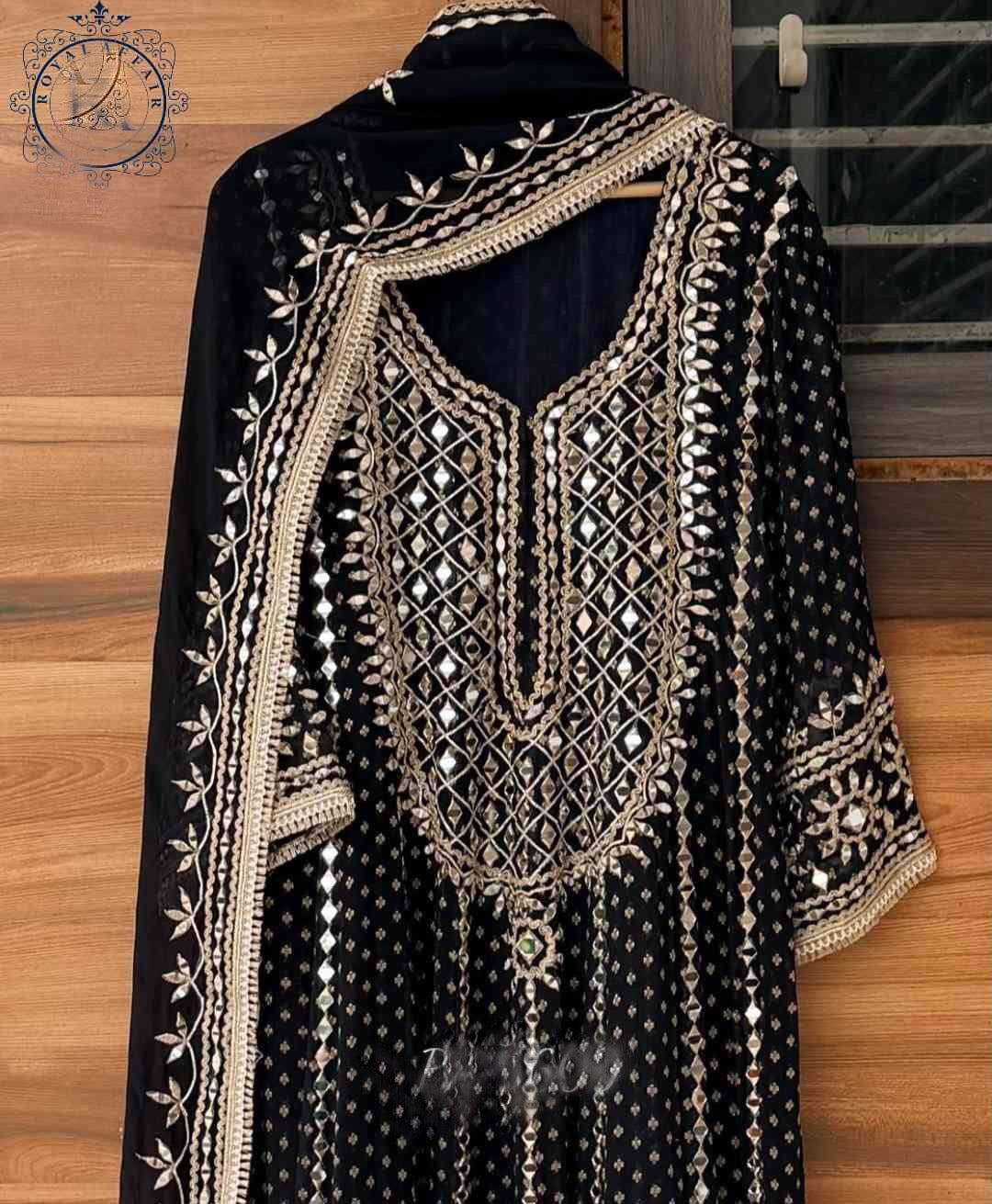 Designer inspired stitched Anarkali dress bridesmaids dresses SaffronFashion