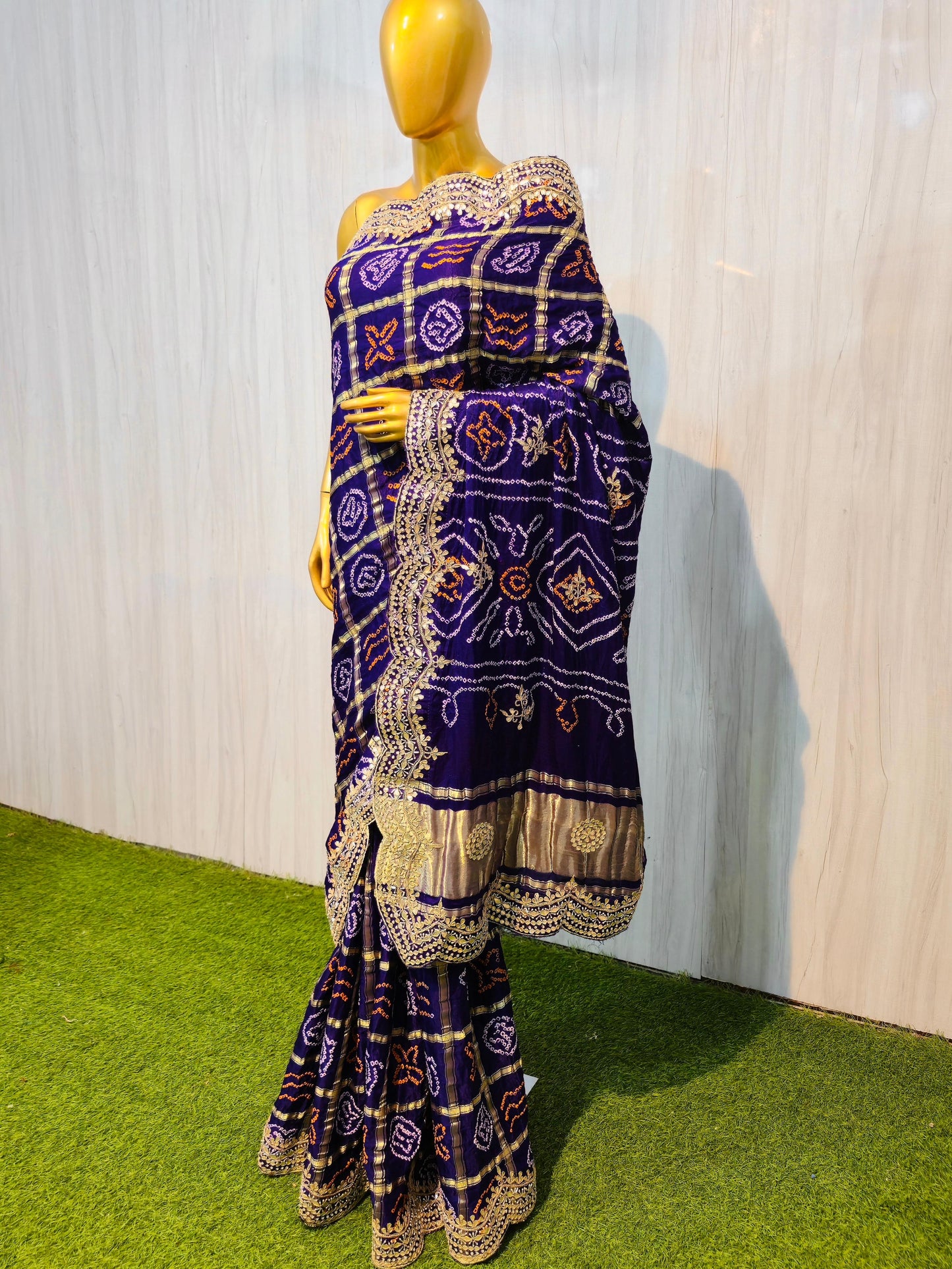 Tajika gharchola saree Gajji silk saree traditional sari blouse - Saffronfashionindia