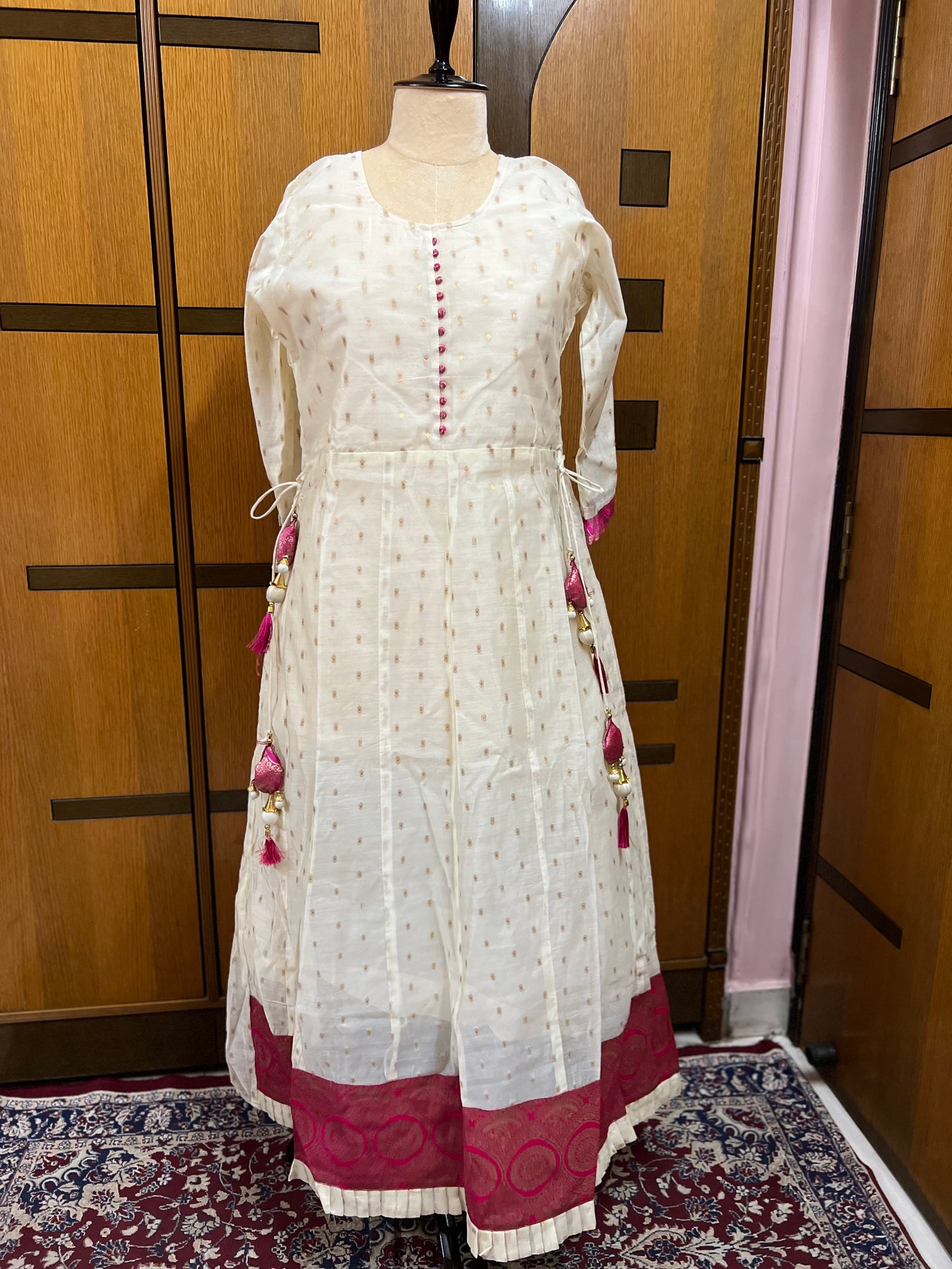Pink Anarkali women Kurti Dupatta Set - Saffronfashionindia