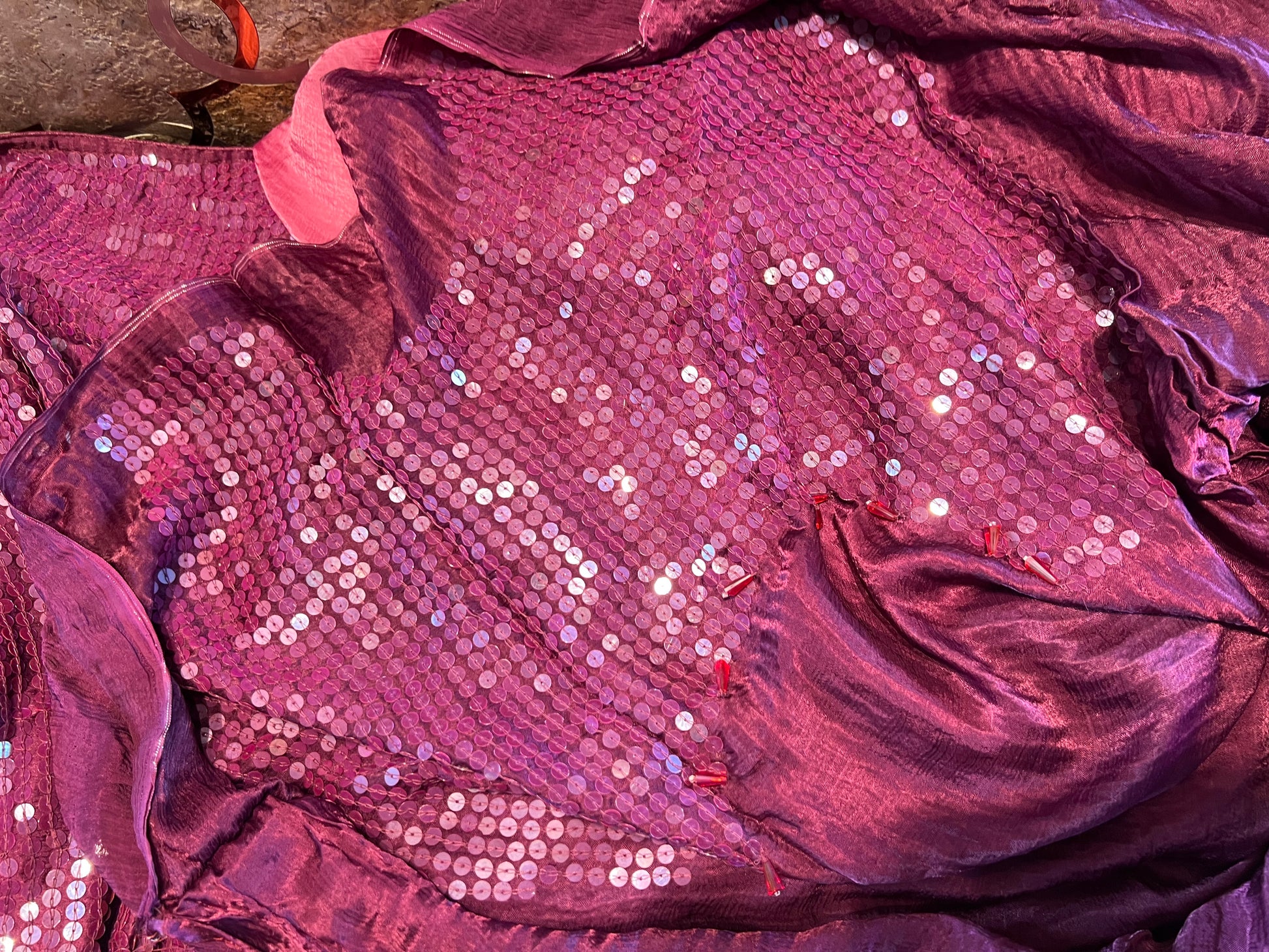 Purple Shaded Sequins Saree Partywear Saree Women Sari - Saffronfashionindia
