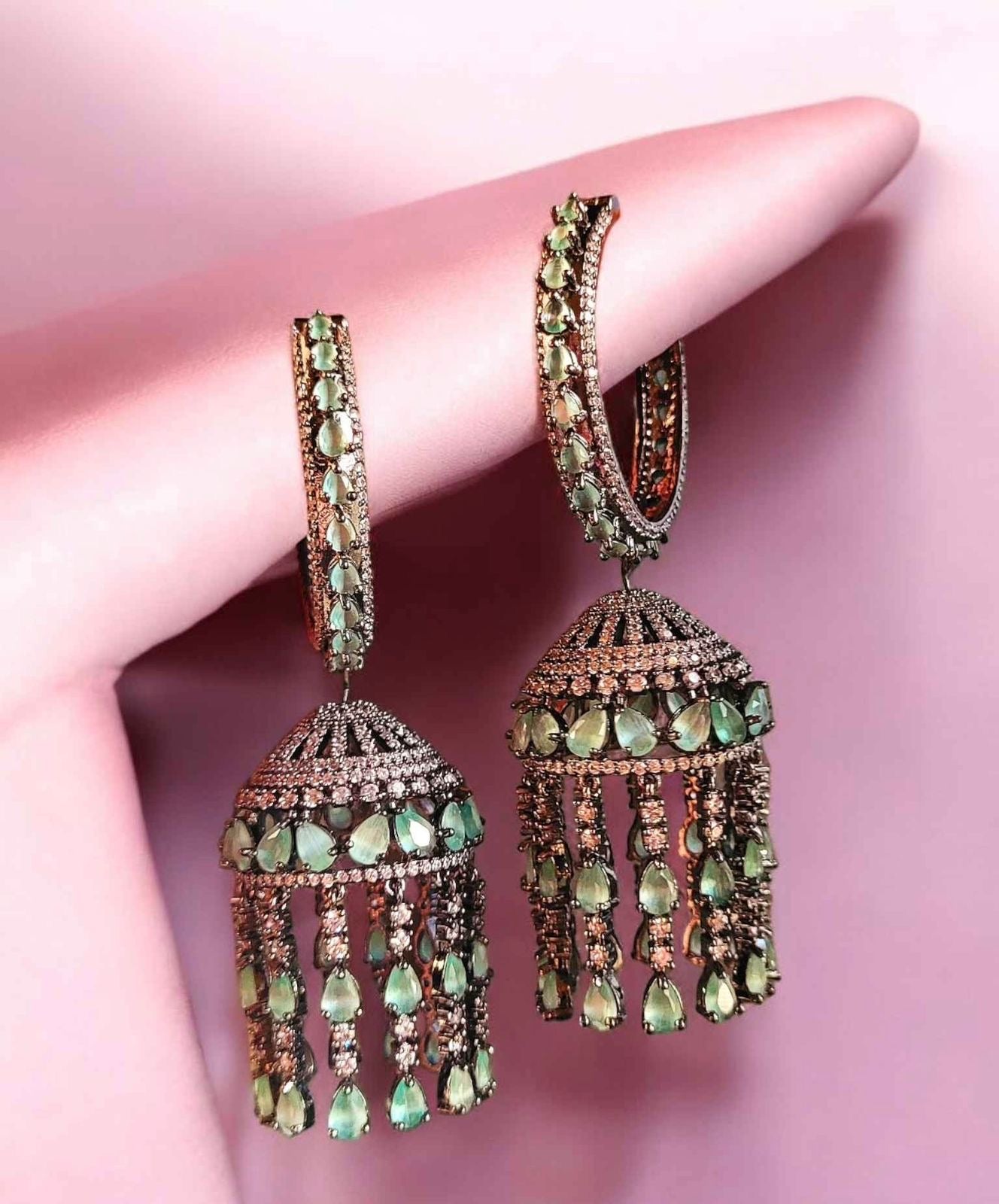 Mahiva jhumki handmade jhumki women jewellery Saffronfashionindia