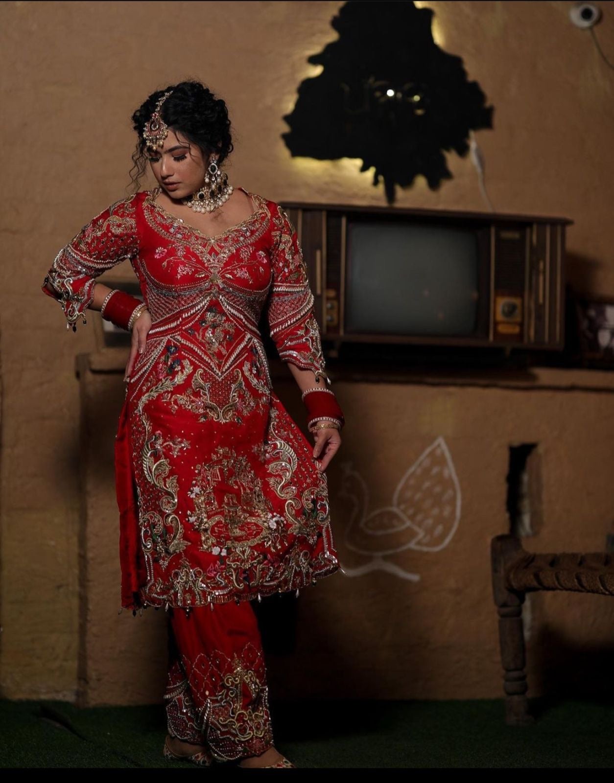 Bridal Salwar kameez crape suit Indian Punjabi Salwar suit - Saffronfashionindia