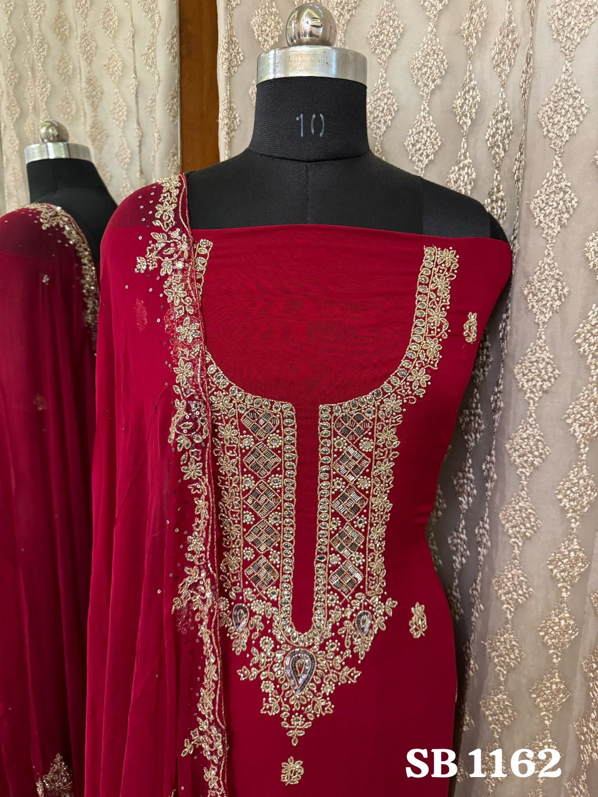 Rivash Gorgette Salwar suit Indian Salwar kameez - Saffronfashionindia