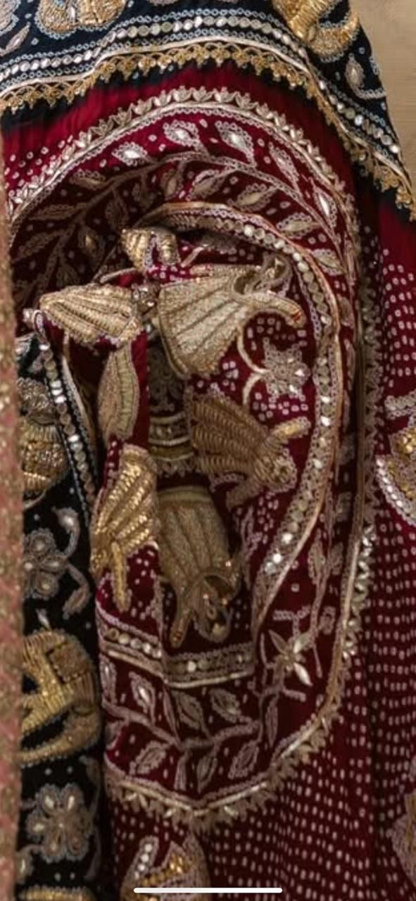 Rajjo Bandhani saree gajji silk saree traditional sari blouse - Saffronfashionindia