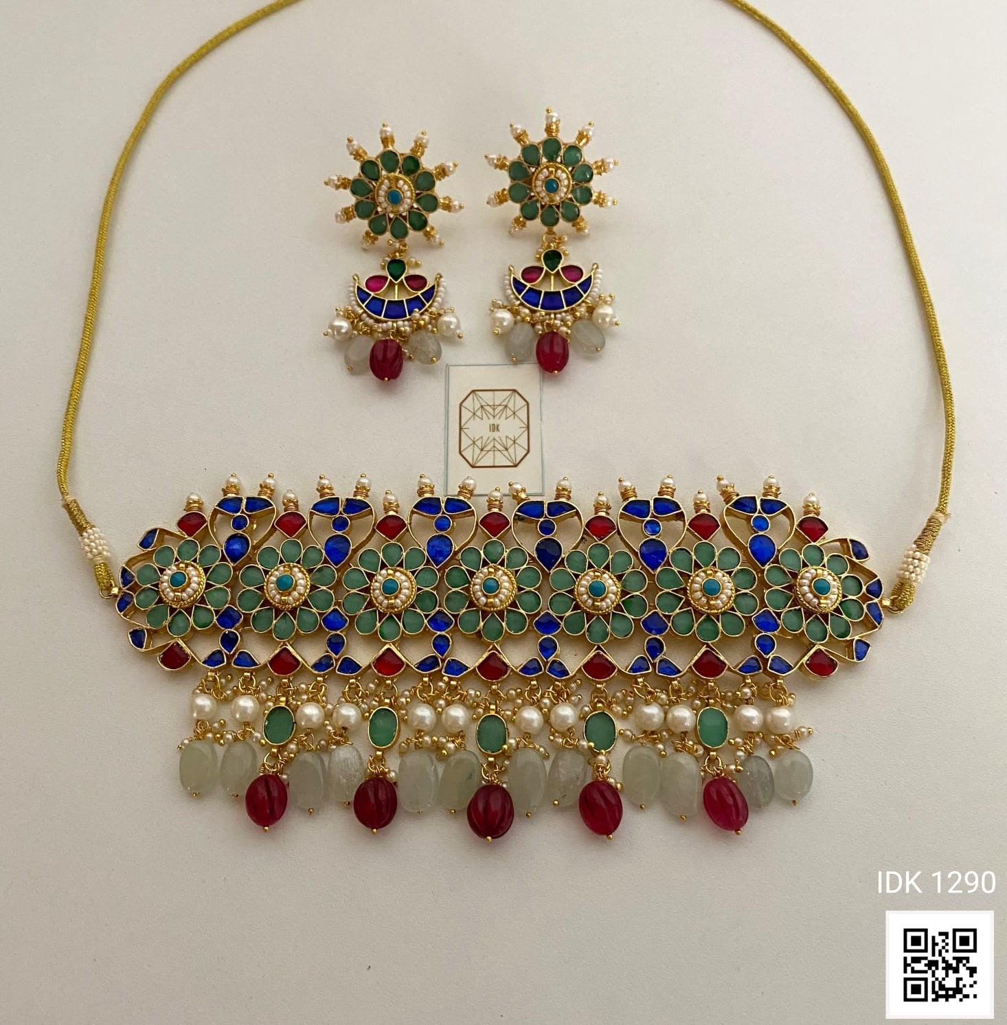 Noorani choker set Kundan choker Indian choker set Saffronfashionindia