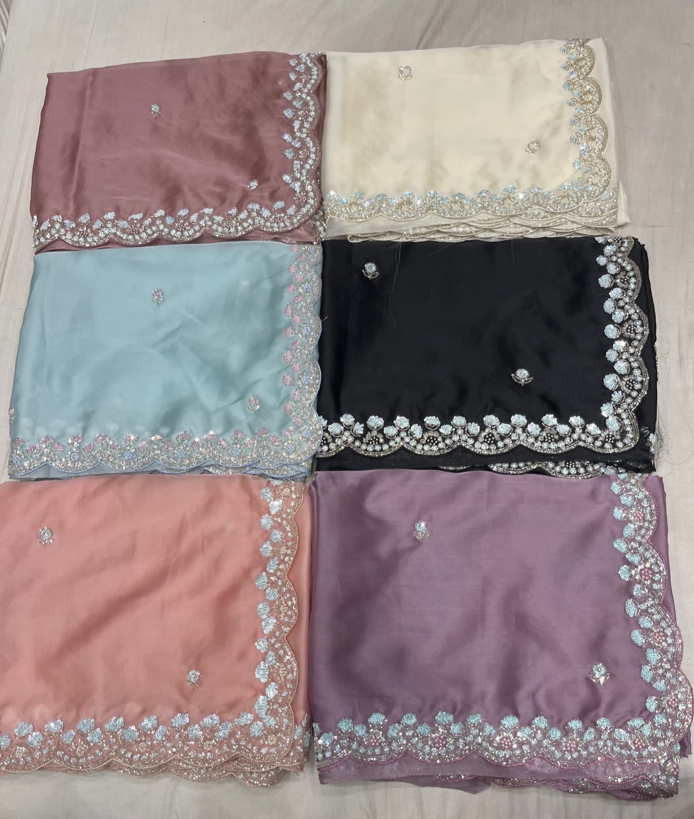 Sequins organza saree Indian saree - Saffronfashionindia