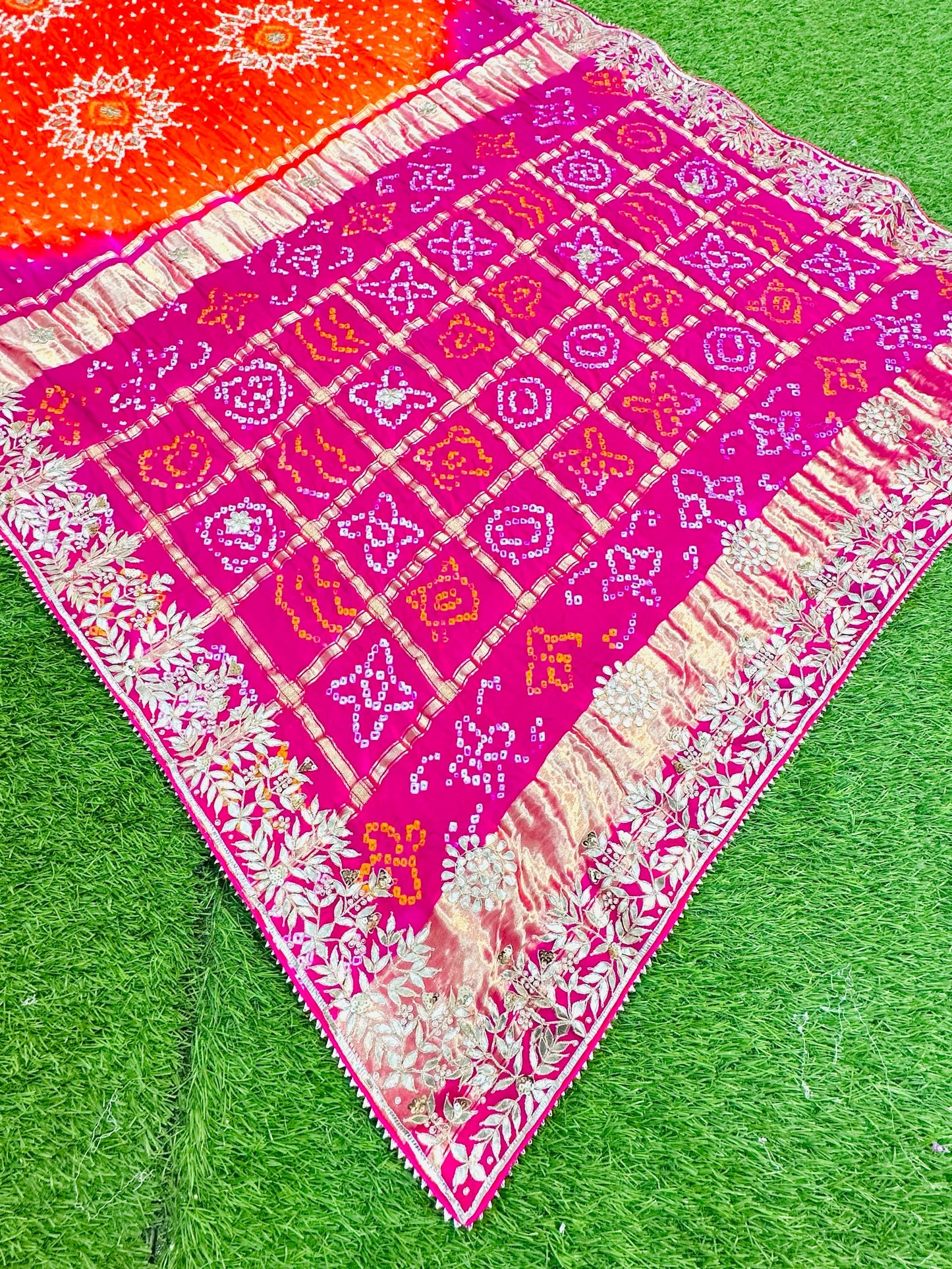 Handmade gajji silk saree gharchola pallu sarees blouse Saffronfashionindia