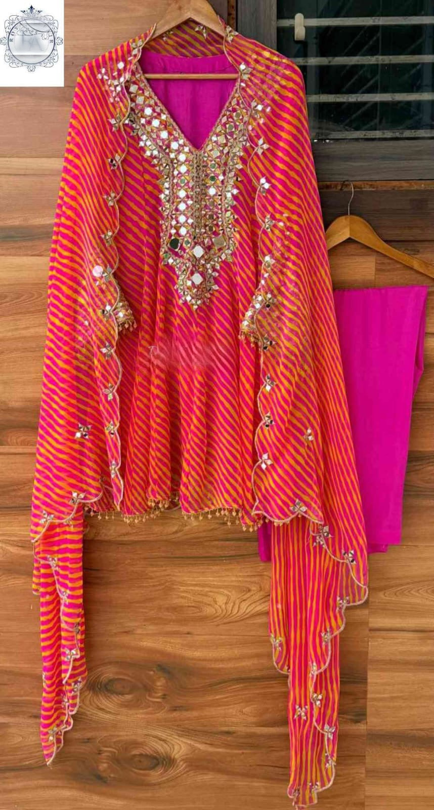 Lehariya Anarkali salwar suit women dresses SaffronFashion