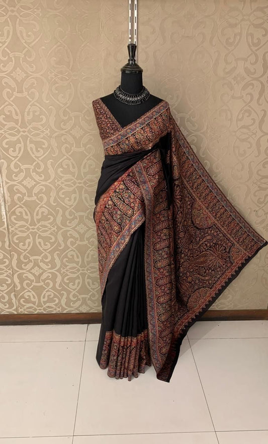 Savita Kani silk saree Indian saree traditional handwoven saree SaffronFashion