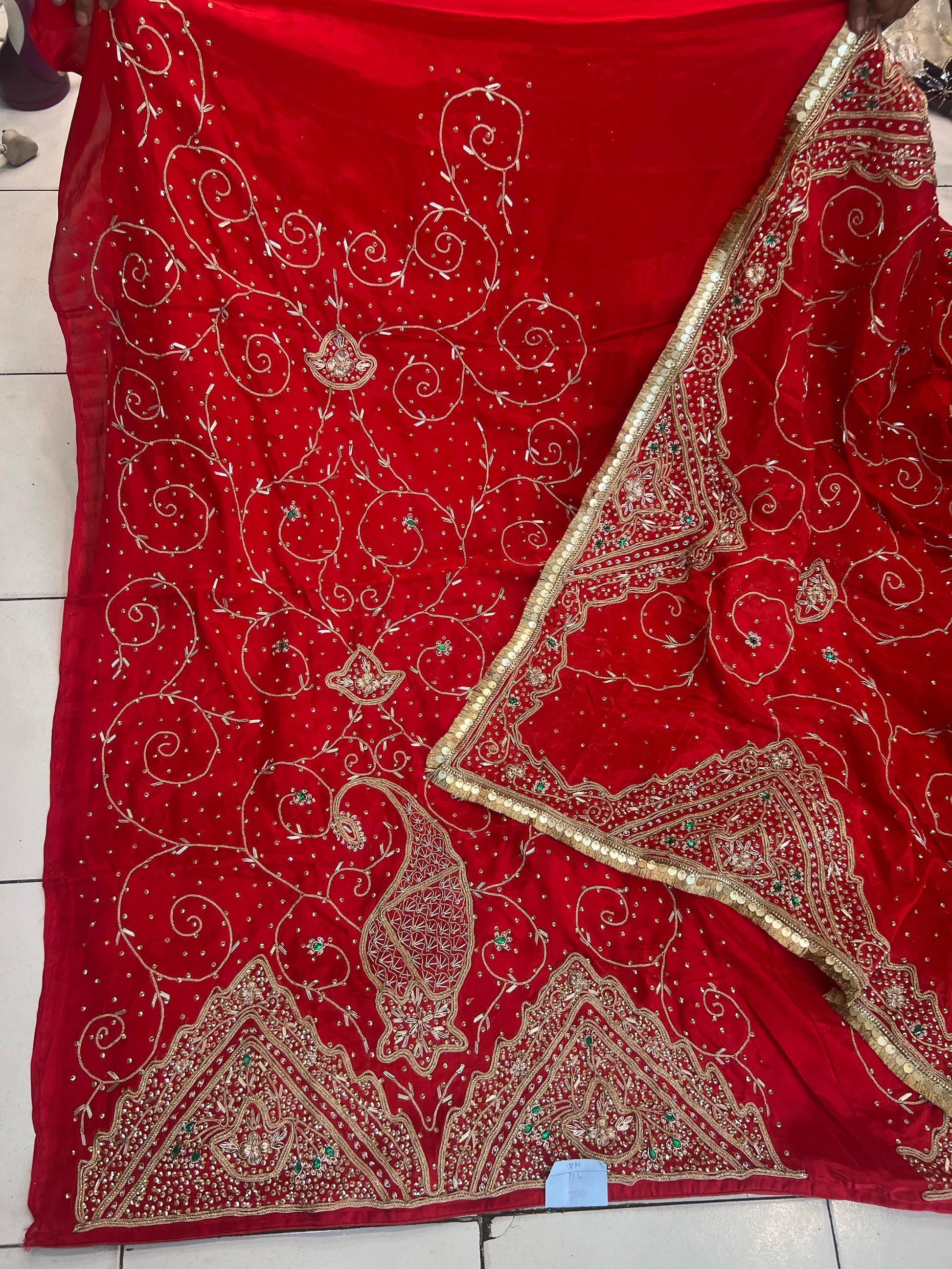Bridal salwar suit red salwar kameez SaffronFashion