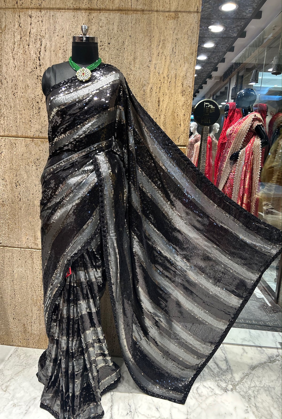 Sequence partywear saree women favourite sari blouse trendy sarees saffronfashionindia sari SaffronFashion