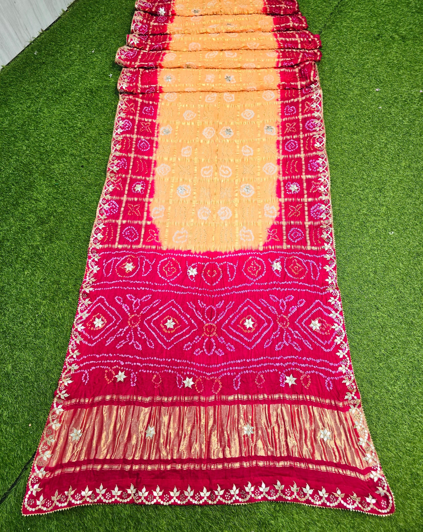 Gharchola saree gajji silk saree Indian sari blouse - Saffronfashionindia