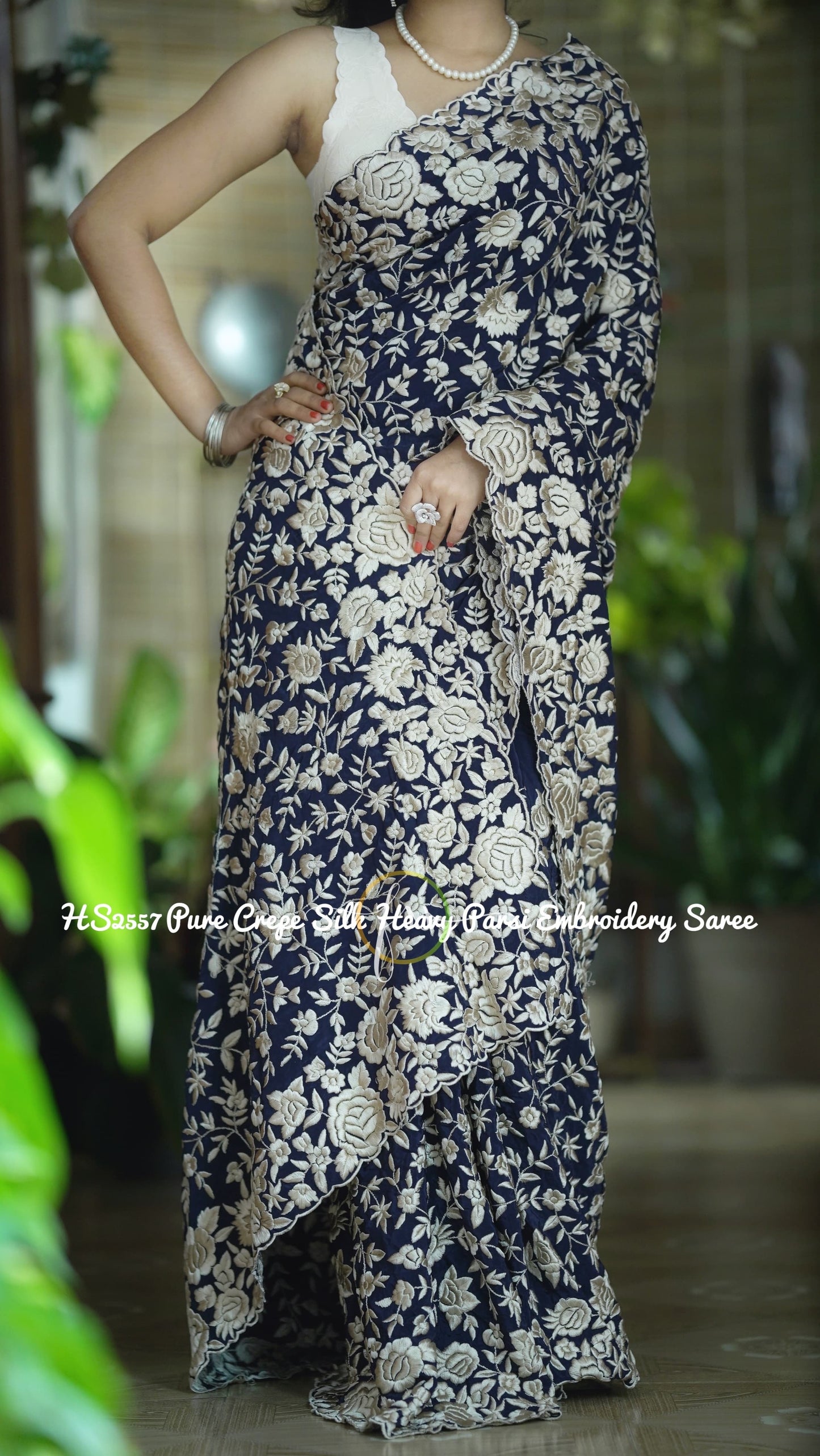 Vanisha Parsi Inspired Embroidery Sarees ExclusiveSaree - Saffronfashionindia