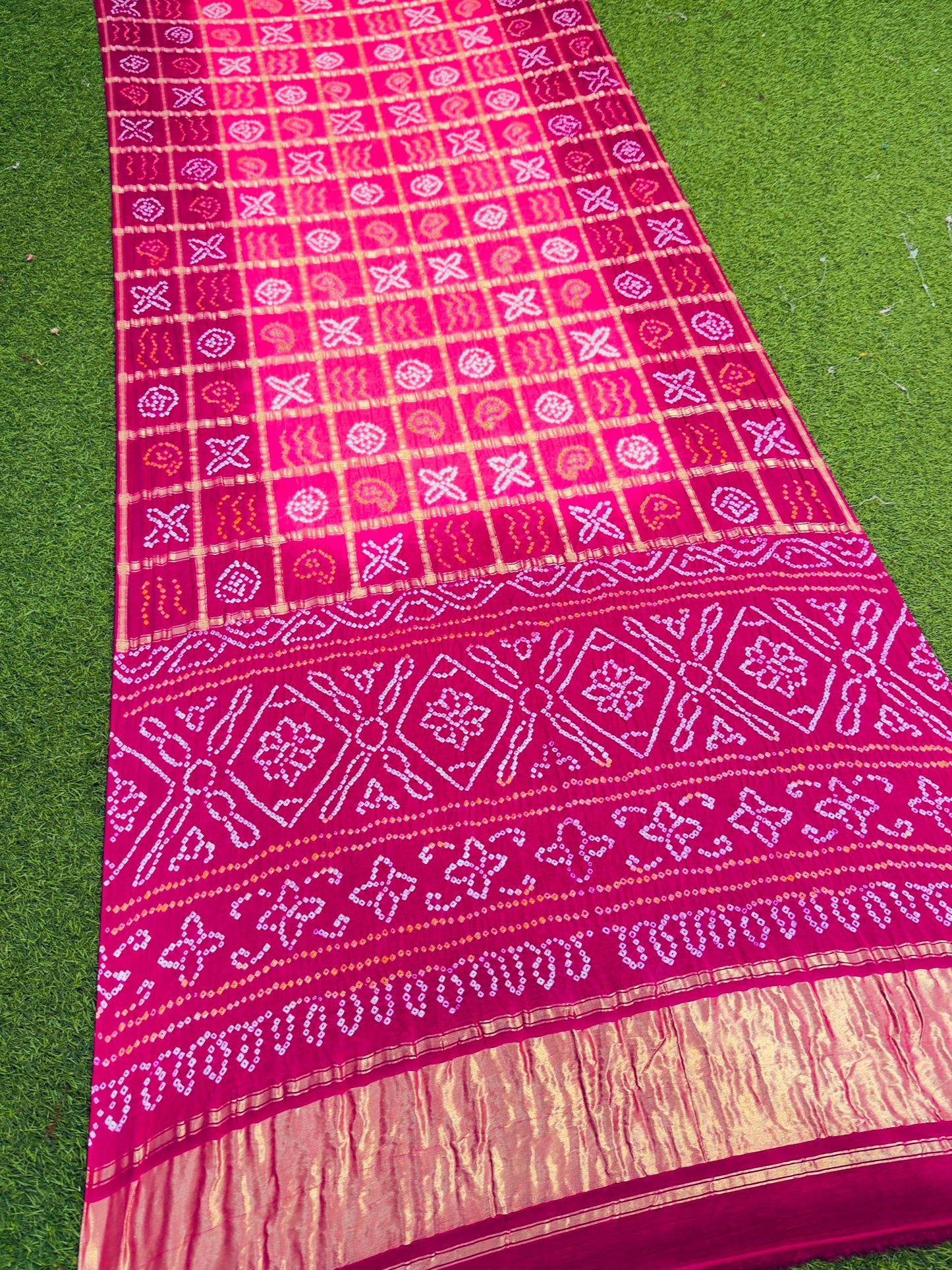 Pink gajji silk saree gharchola saree Indian sari blouse SaffronFashion