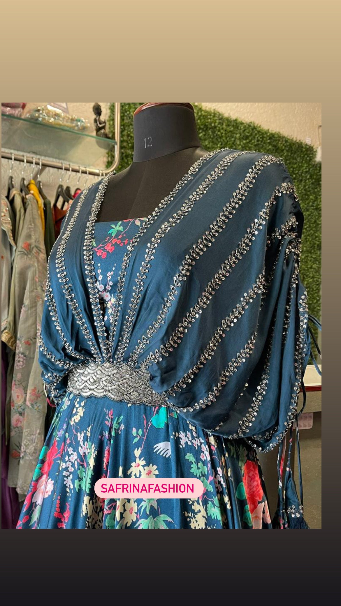 Celebrity inspired trendy beautiful gown - Saffronfashionindia