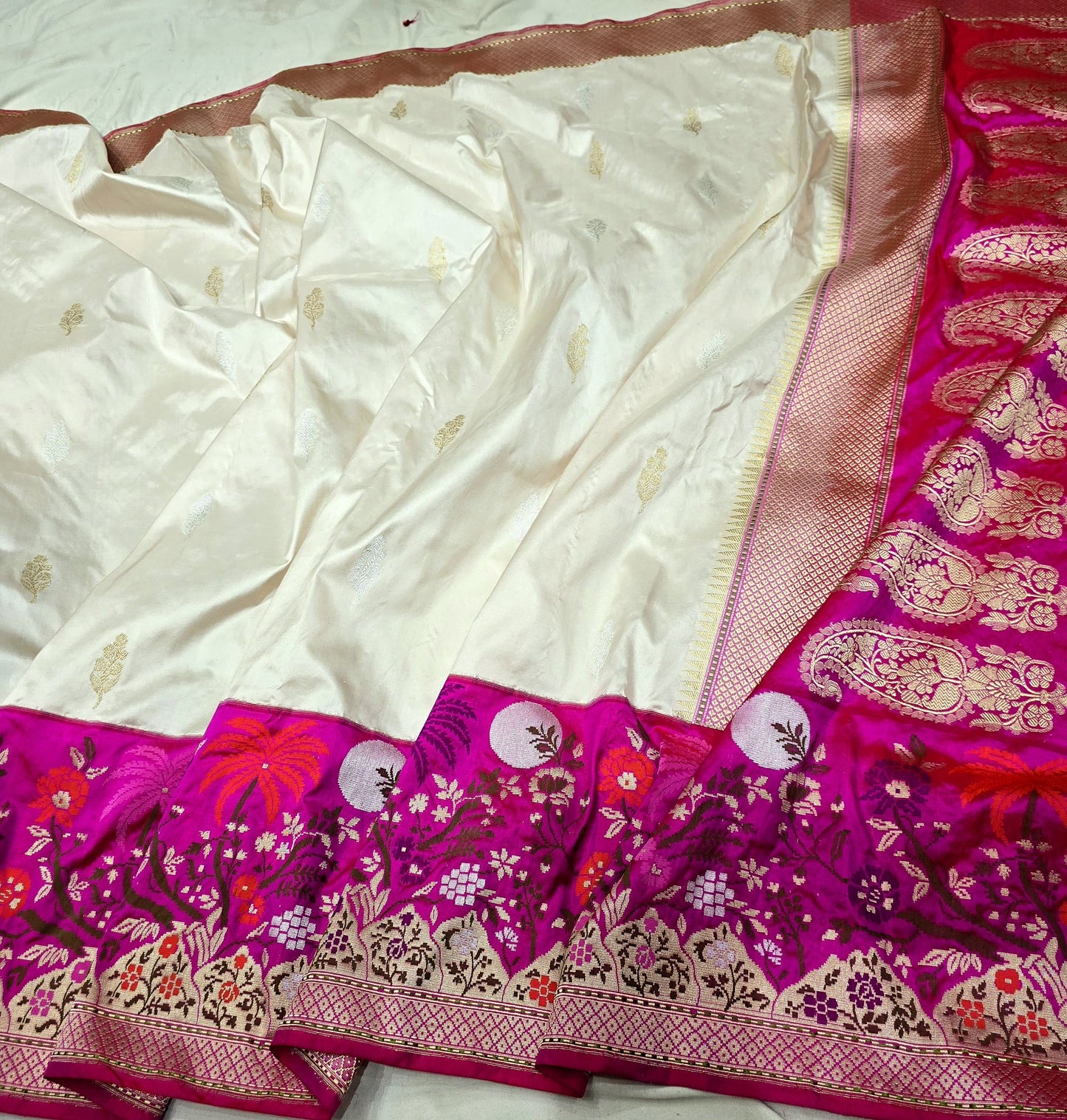Vintage Banarsi kadwa saree Indian sarees women sari blouse SaffronFashion