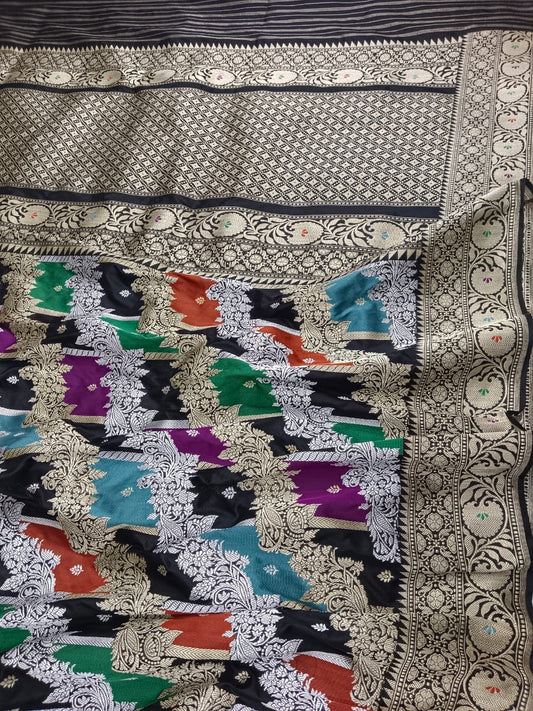 Kaveri banarsi katan silk saree Rangkat Saree - Saffronfashionindia
