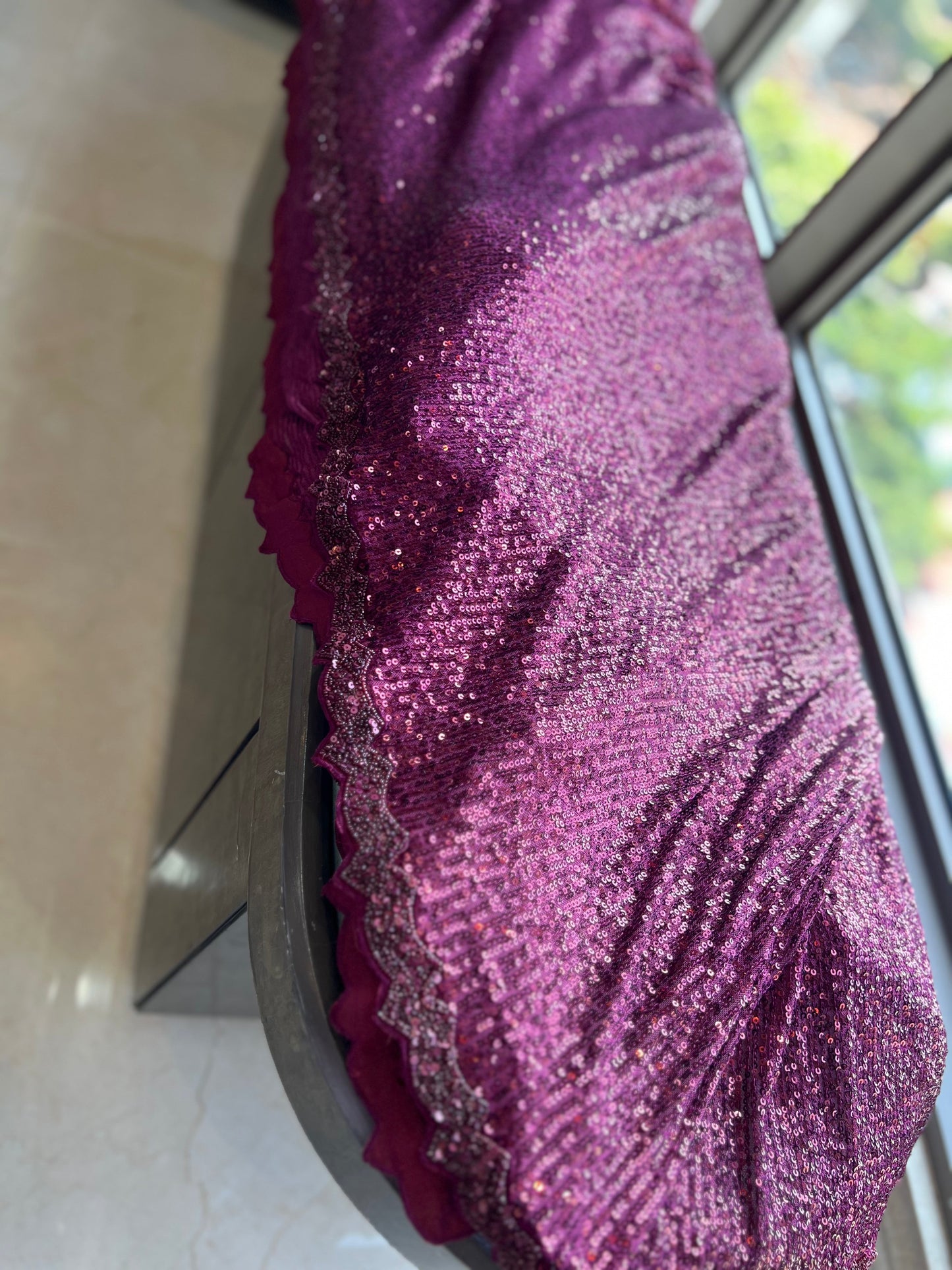 Sequins saree Partywear saree beautiful saree blouse SaffronFashion