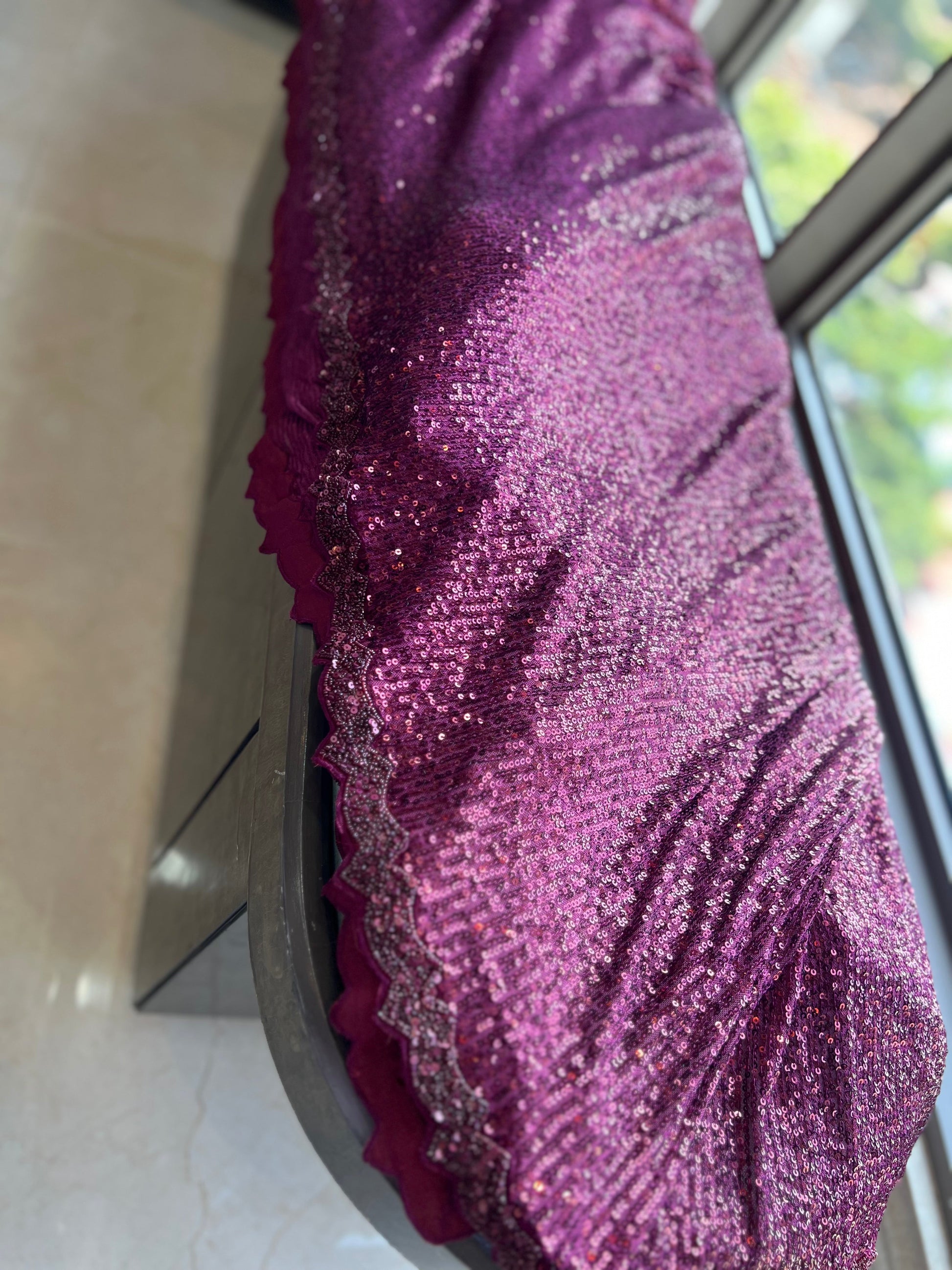 Sequins saree Partywear saree beautiful saree blouse SaffronFashion