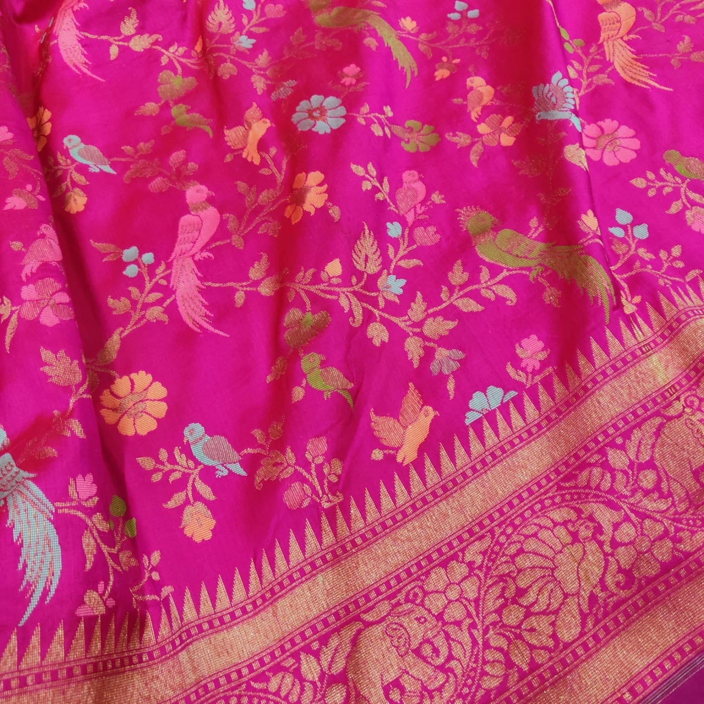 Nikashi embroidered saree Karan silk saree Indian wedding sari Saffronfashionindia