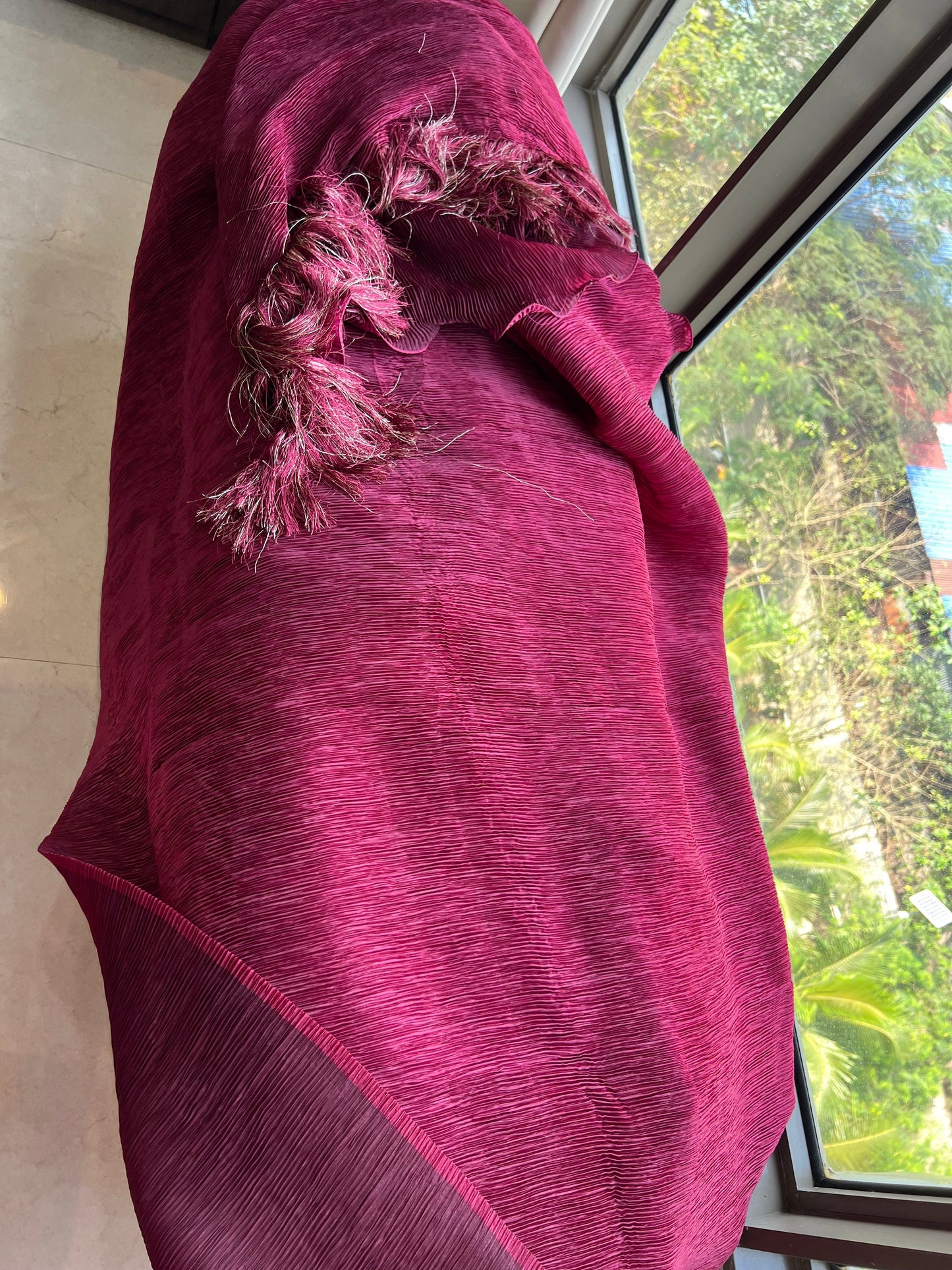Ruffles saree Partywear sari Celebrity Bollywood sari blouse SaffronFashion