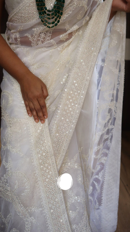 Grace organza saree luxurious saree - Saffronfashionindia