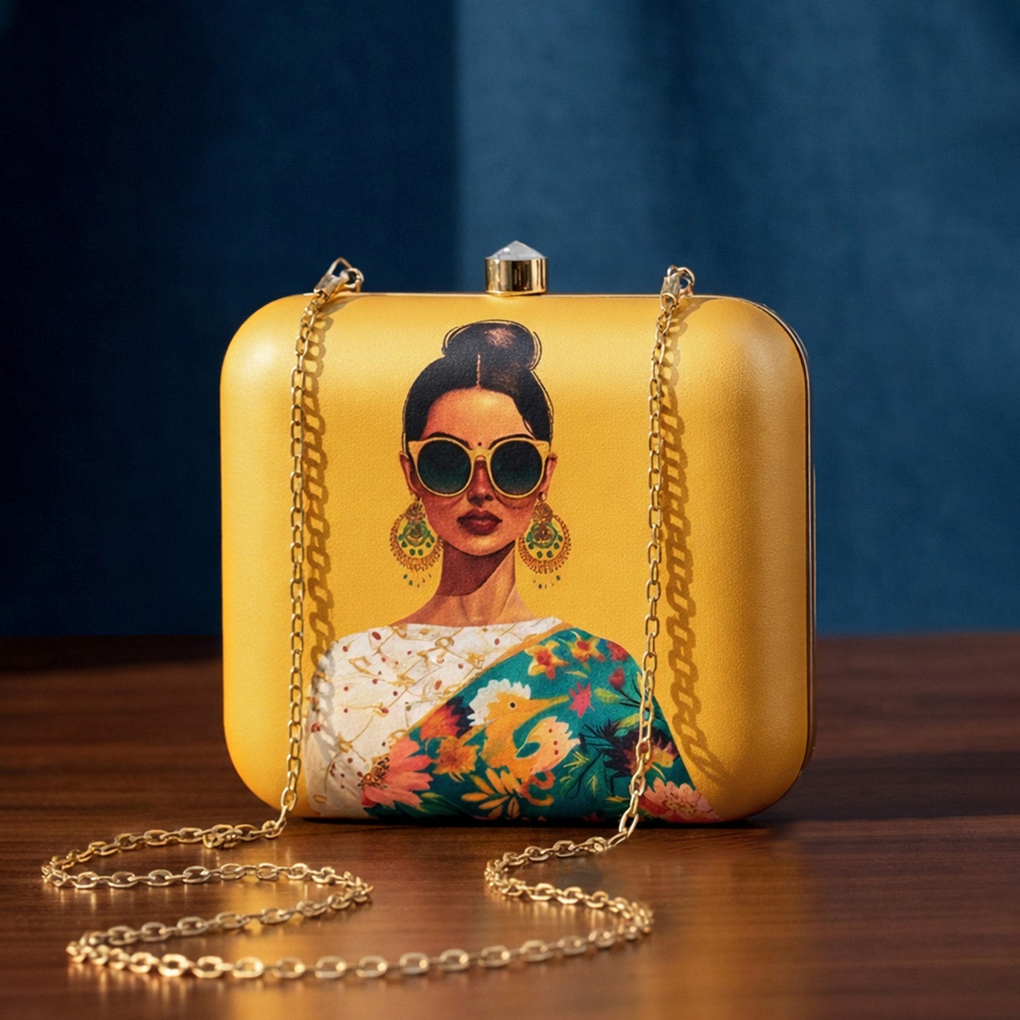Graphic clutch bag Partywear clutches Saffronfashionindia