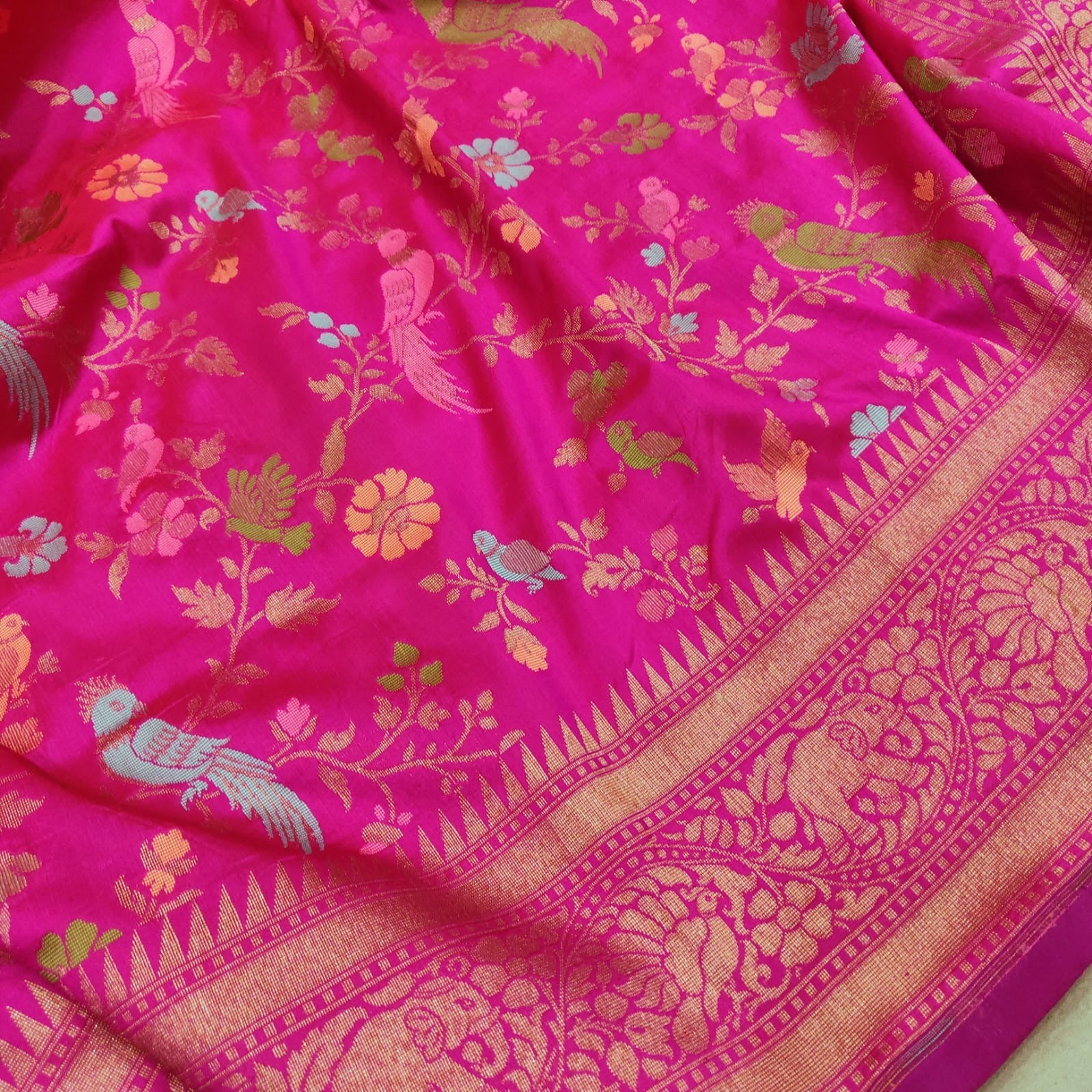 Nikashi embroidered saree Karan silk saree Indian wedding sari - Saffronfashionindia