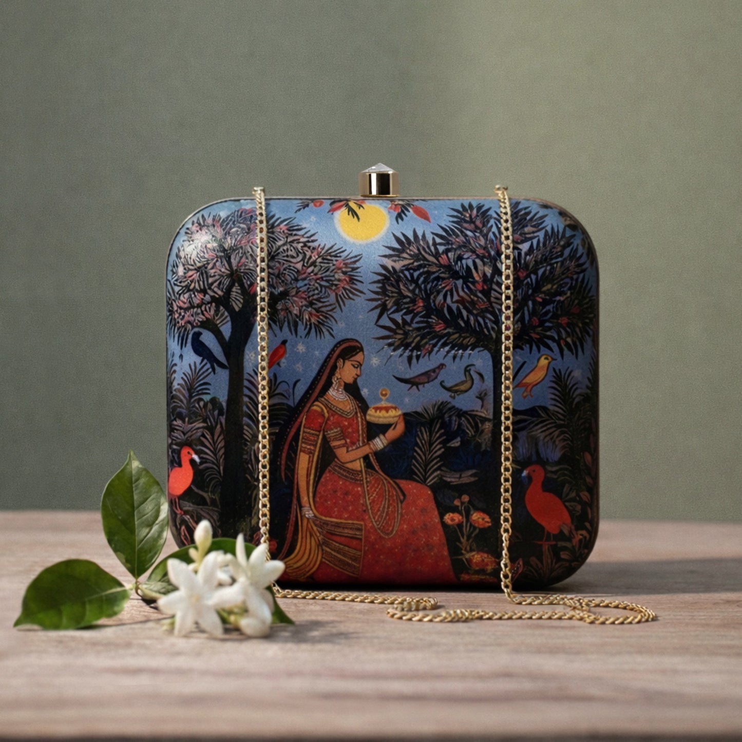 Clutch box women bags Partywear clutches Saffronfashionindia