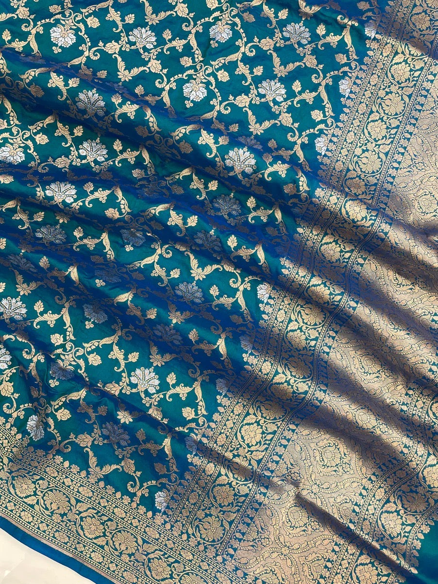 Rimijha katan silk Handloom Dupatta - Saffronfashionindia