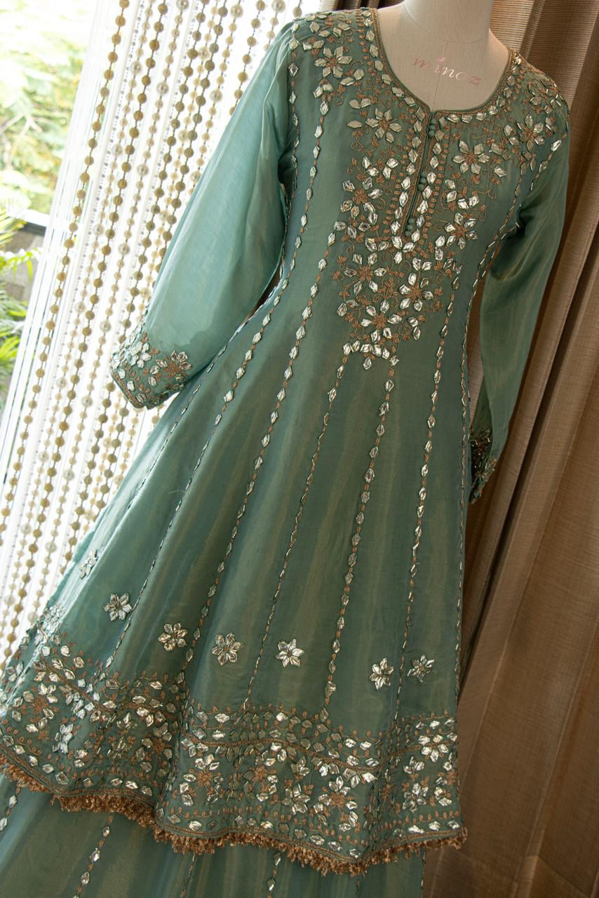 Maheem Pakistani gharana dress SaffronFashion