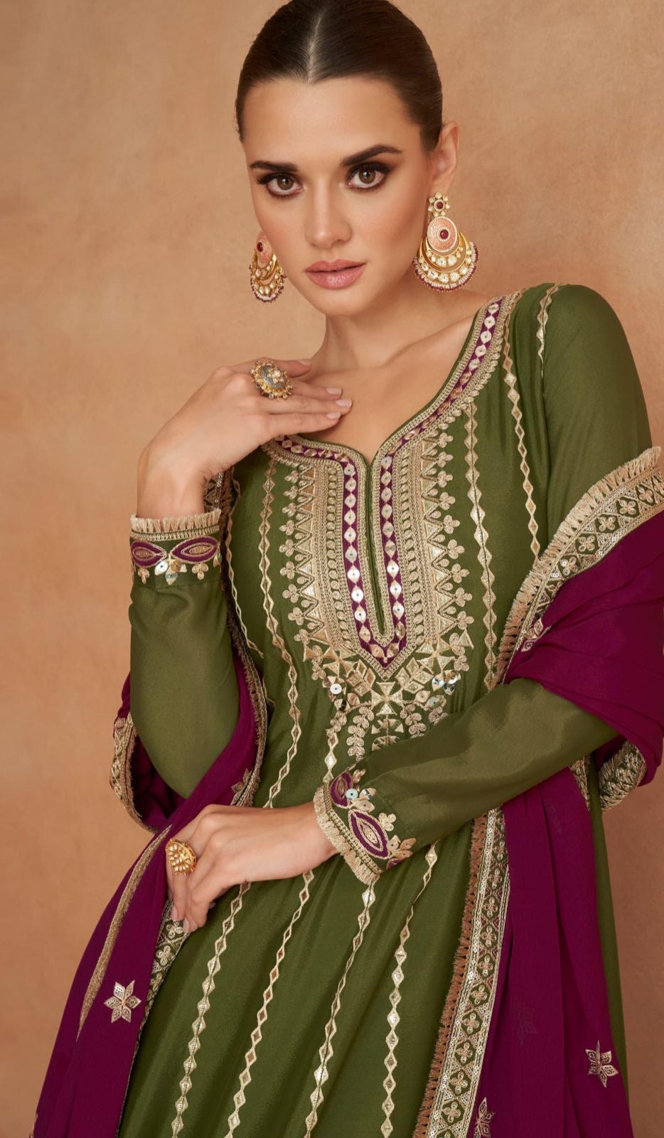 Ramjia Traditional Dress Beautiful women dress - Saffronfashionindia