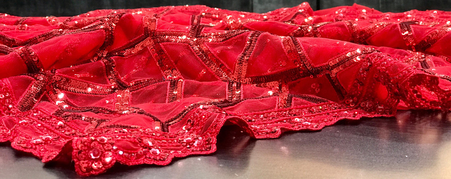 Red Velvet saree bridal saree Indian dresses SaffronFashion