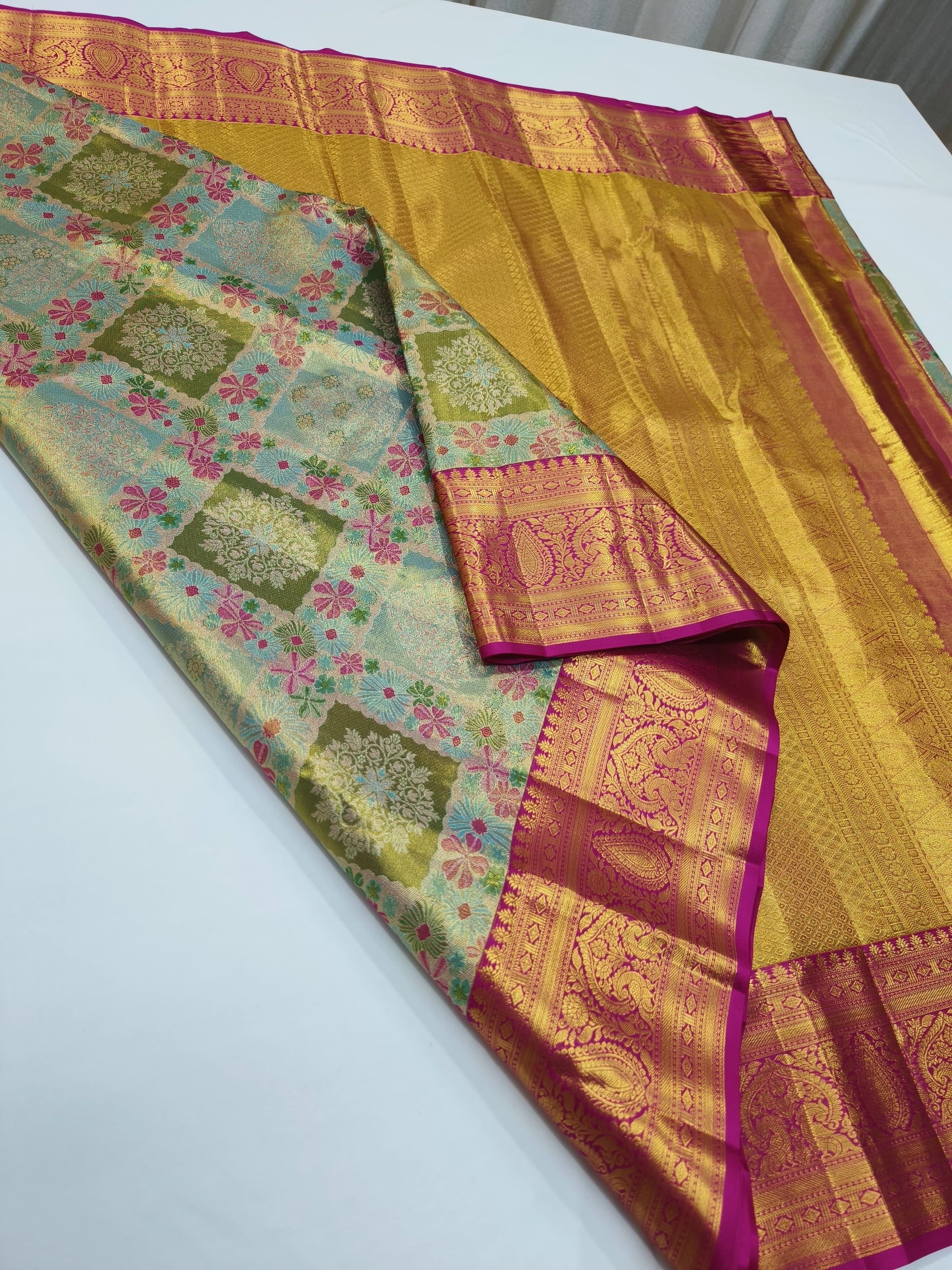 Rangrani Pure Kanjeevaram Sarees Silk Sari - Saffronfashionindia