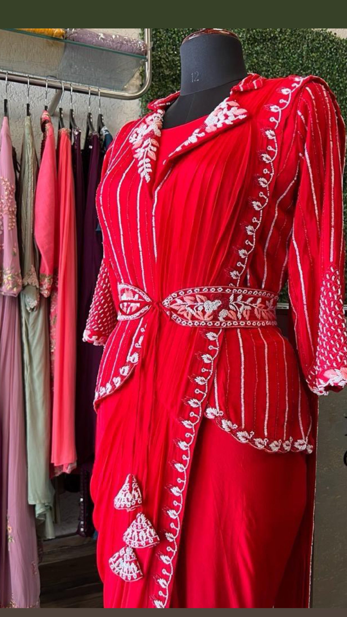 Red riding hood inspired Saree Stulish Saree - Saffronfashionindia