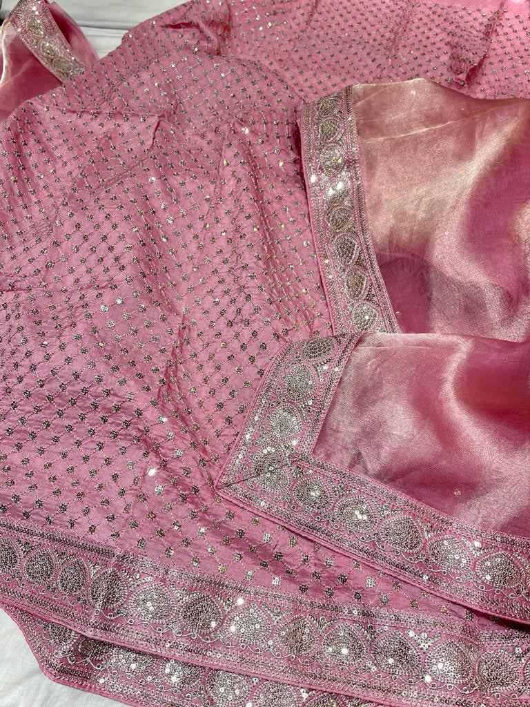 Jenila tissue Trendy Partywear Womem Sarees - Saffronfashionindia
